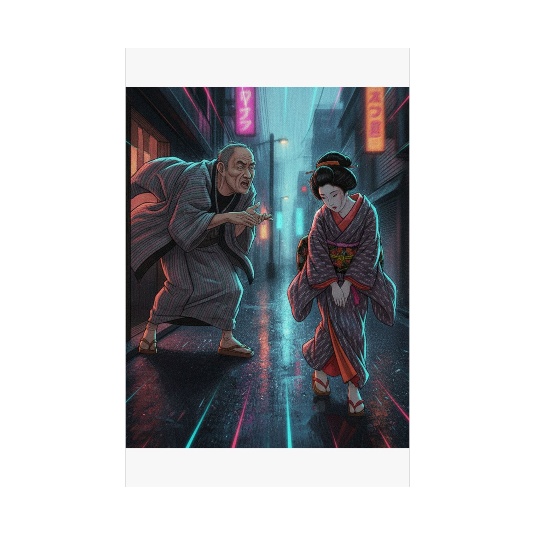 Fast Furious — "A Scolding" (Ochiyo), Illustration From Bugei Kurabu (Literary Club) — Matte Poster