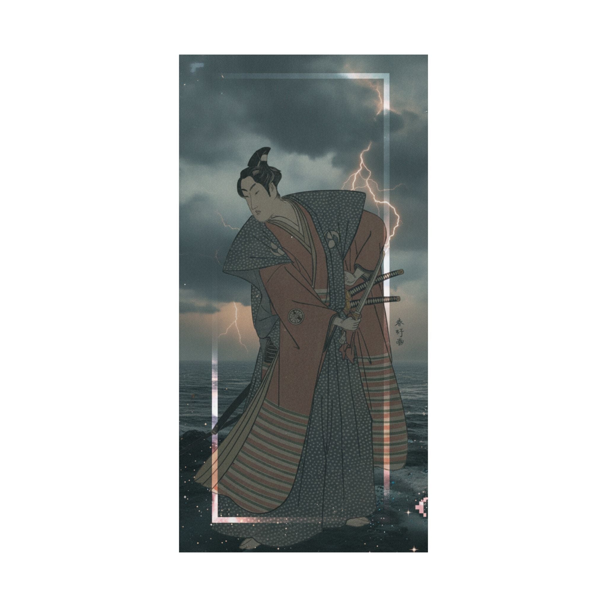 Dramatic Storm — The Third Segawa Kikunojo In The Role Of Oboshi Rikiya — Matte Poster