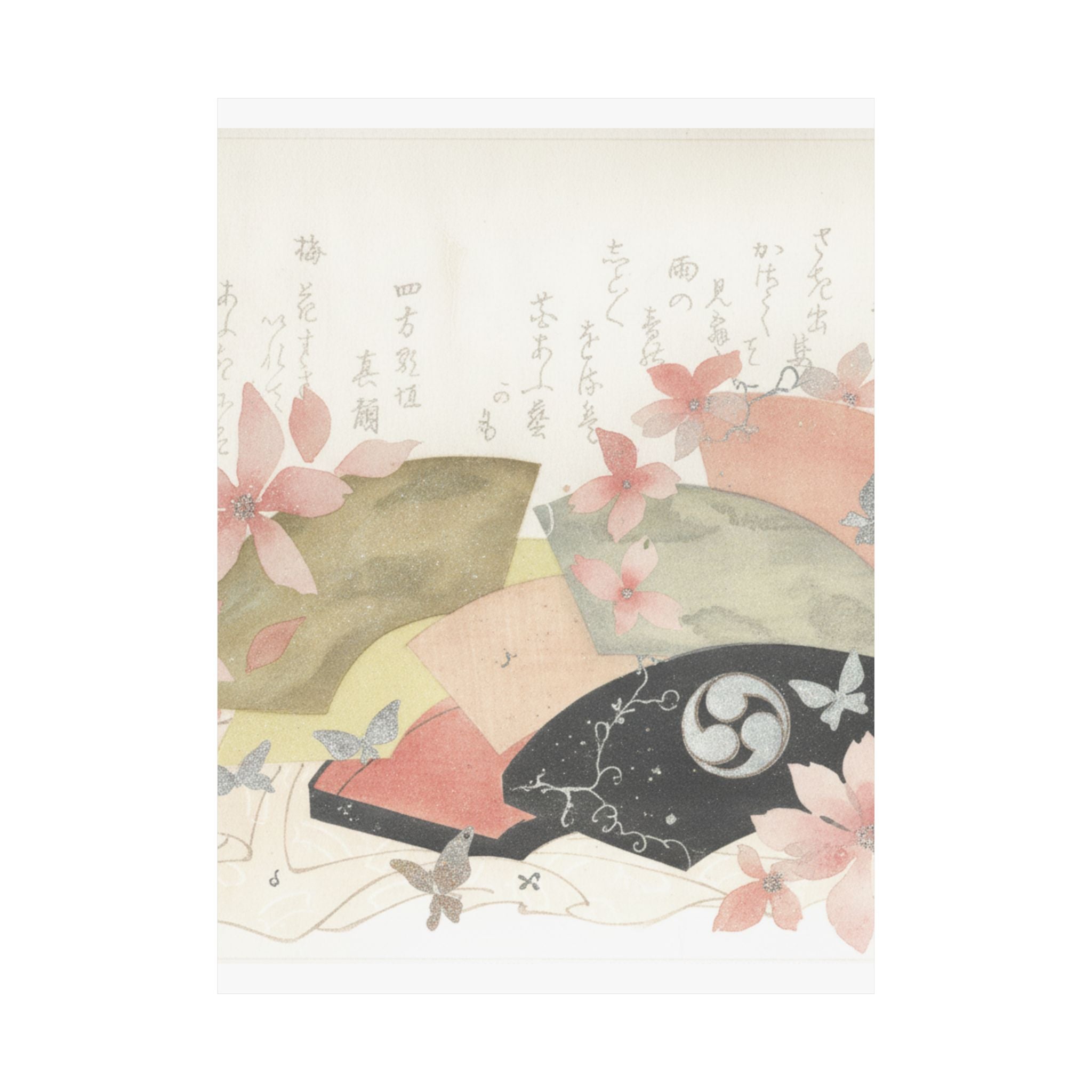 Watercolor — Fan-Box With Fans — Matte Poster