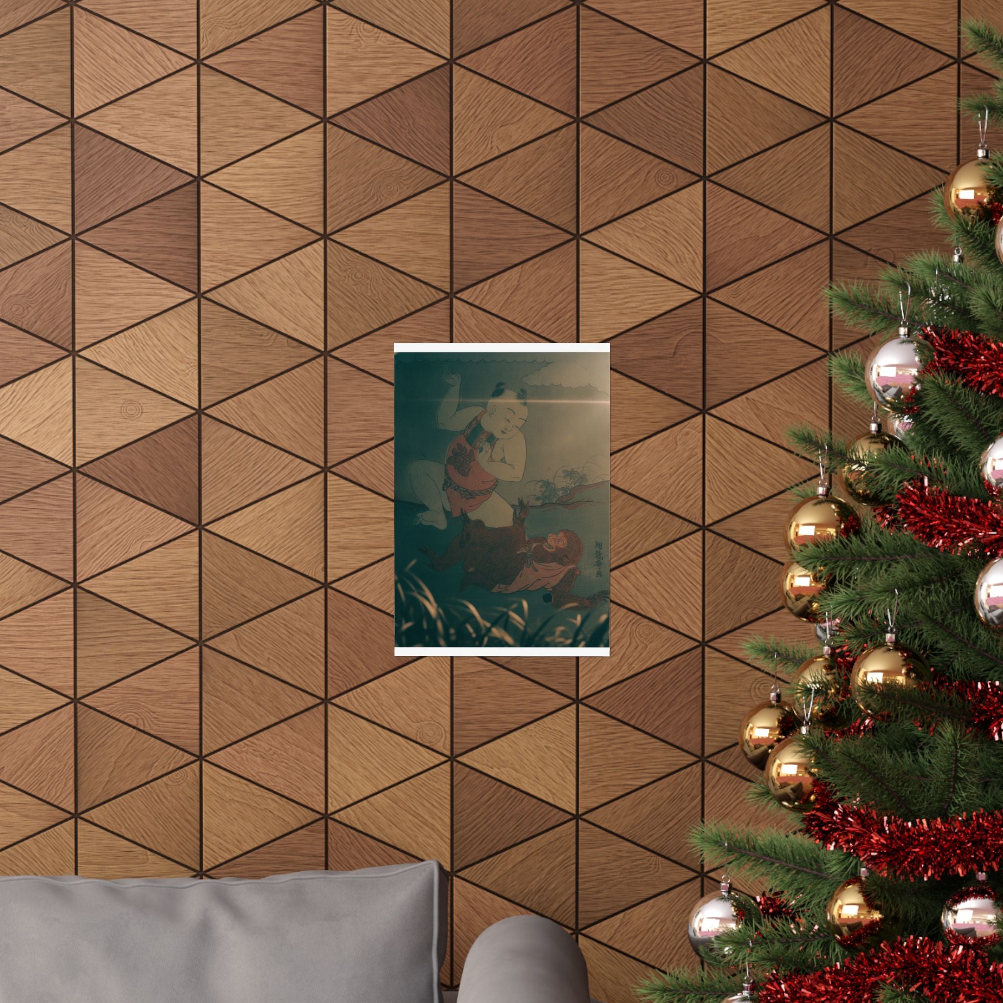 Cinematic — Boy And Monkey Playing — Matte Poster