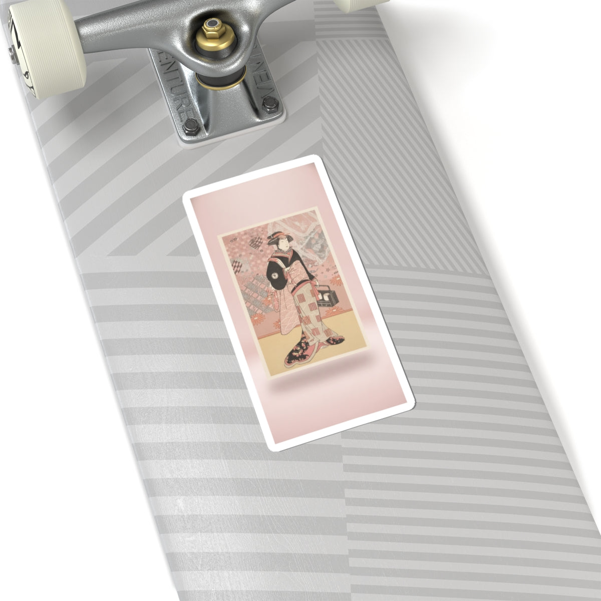 Product Marketing — The Actor Iwai Hanshiro Iv As A Woman In A Black Kimono — Kiss-Cut Sticker