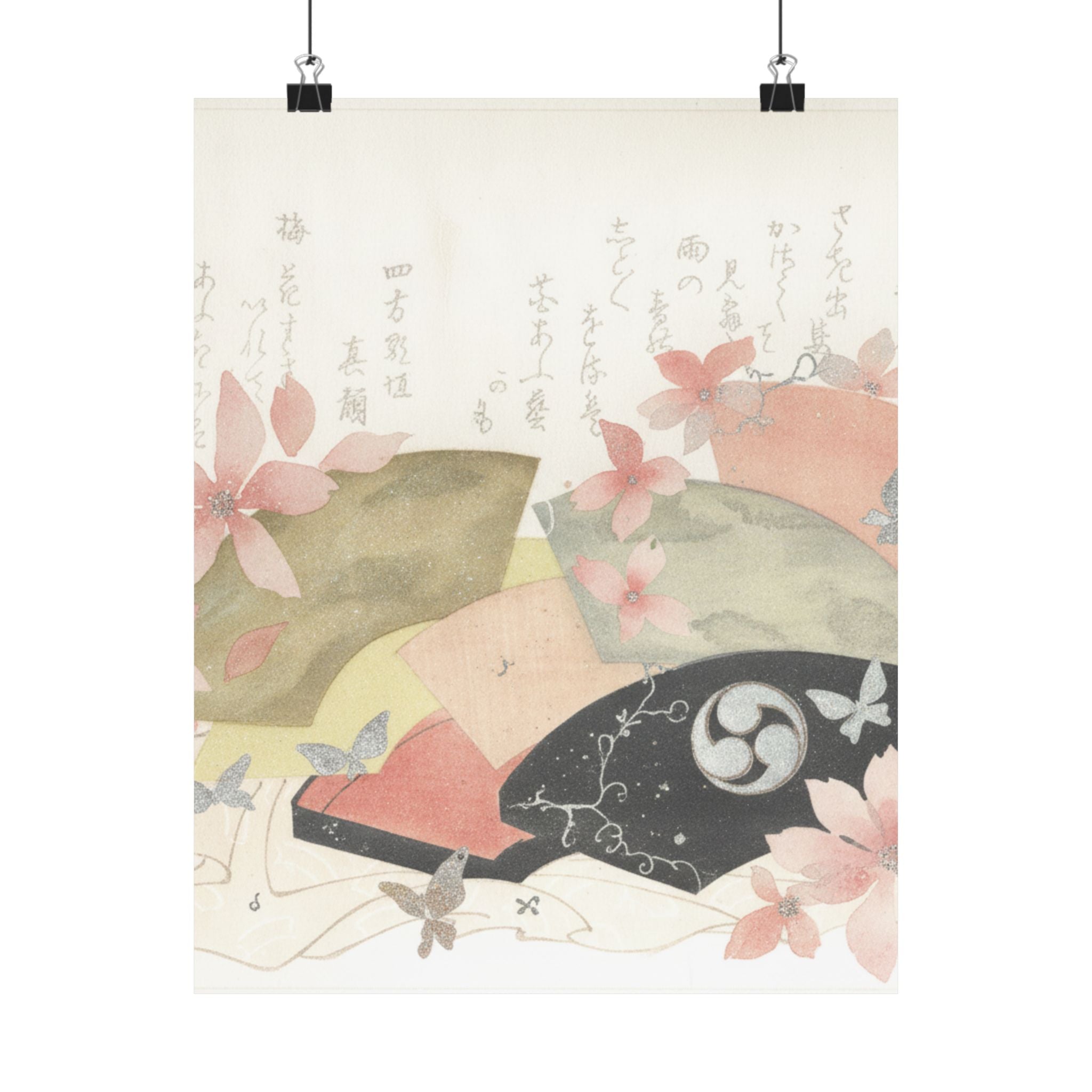 Watercolor — Fan-Box With Fans — Matte Poster