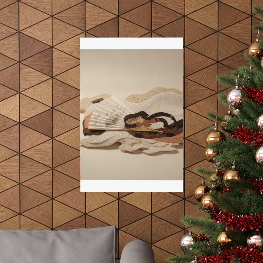 Product Marketing — Belt And Fan On A Piece Of Cloth — Matte Poster