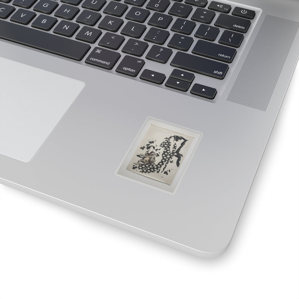 Watercolor — Young Woman Making Her Toilet — Kiss-Cut Sticker