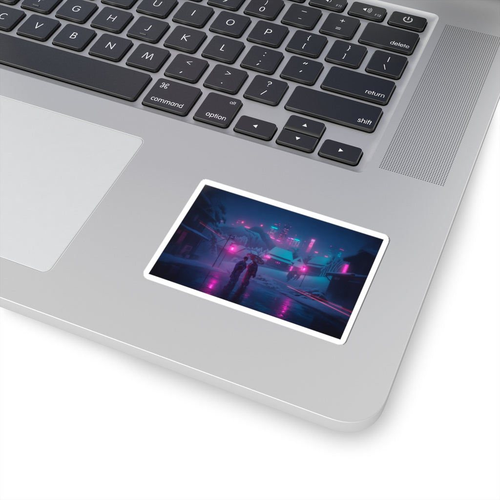 Neon Noir — Evening Snow — Kiss-Cut Sticker