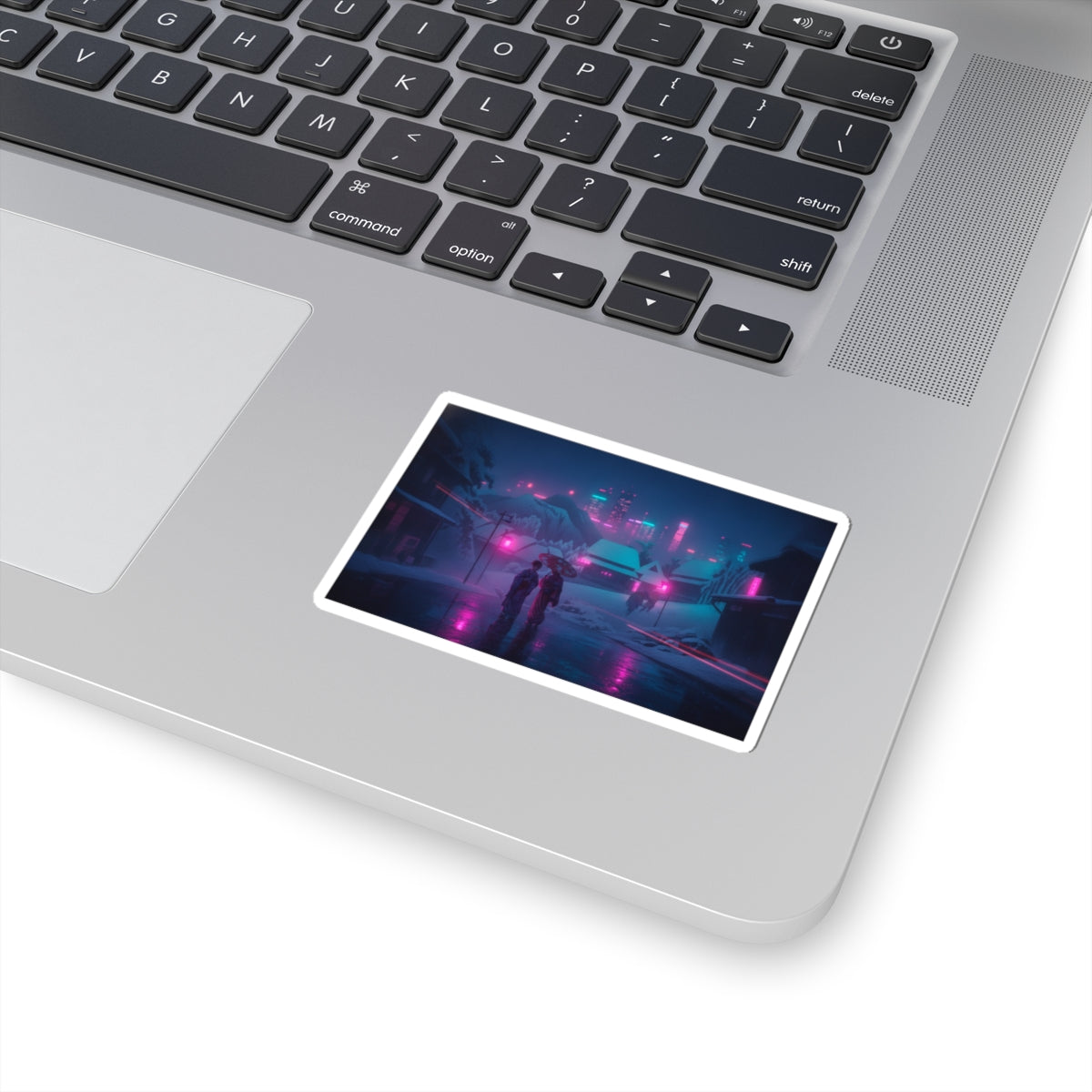 Neon Noir — Evening Snow — Kiss-Cut Sticker