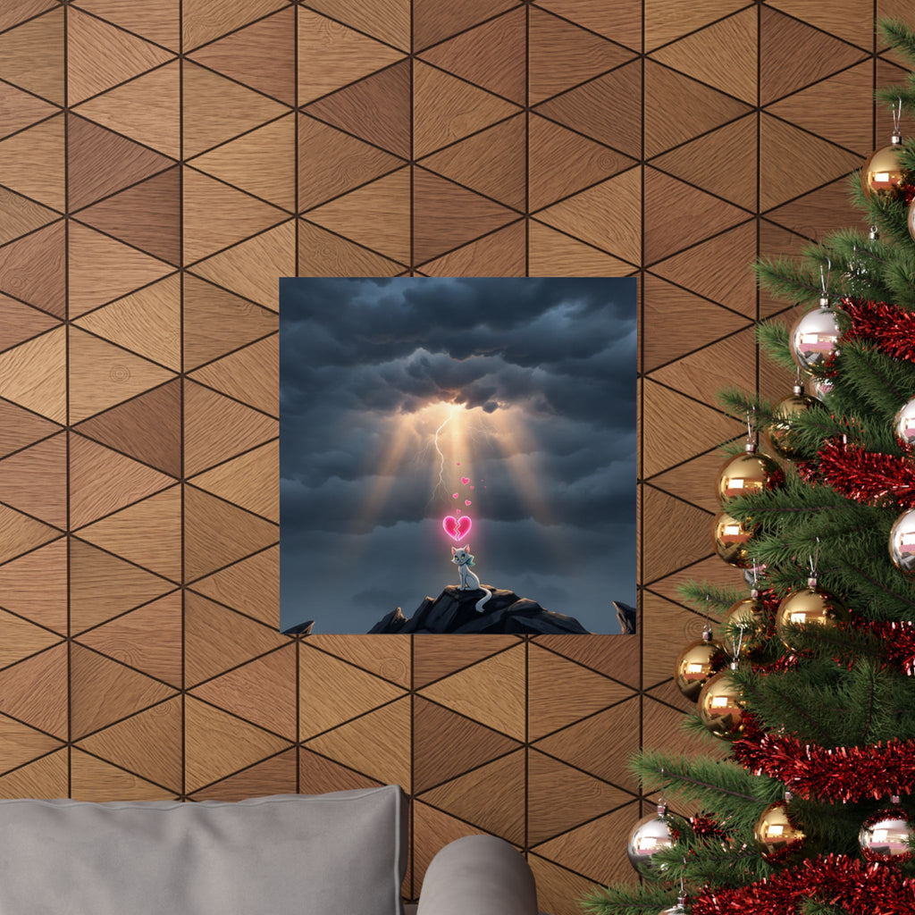 Dramatic Storm — Cat — Matte Poster