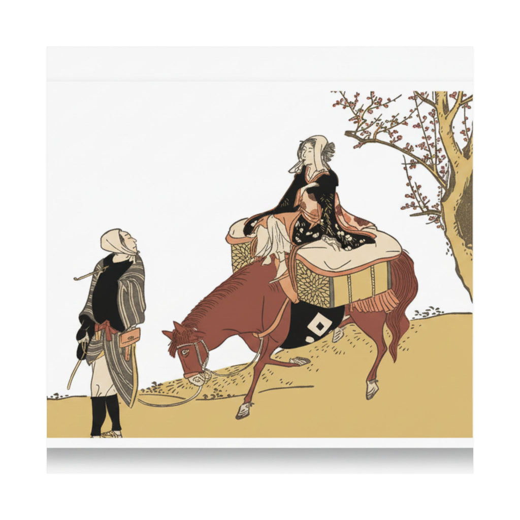 Ecommerce Main — Version Of Legend Of Michizane: Woman Riding Ox Which A Man Is Leading — Matte Poster
