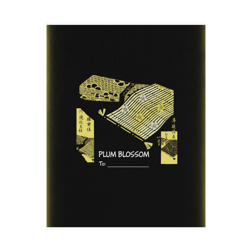 Streetwear Collage — Pattern Of Plum Blossom — Matte Poster