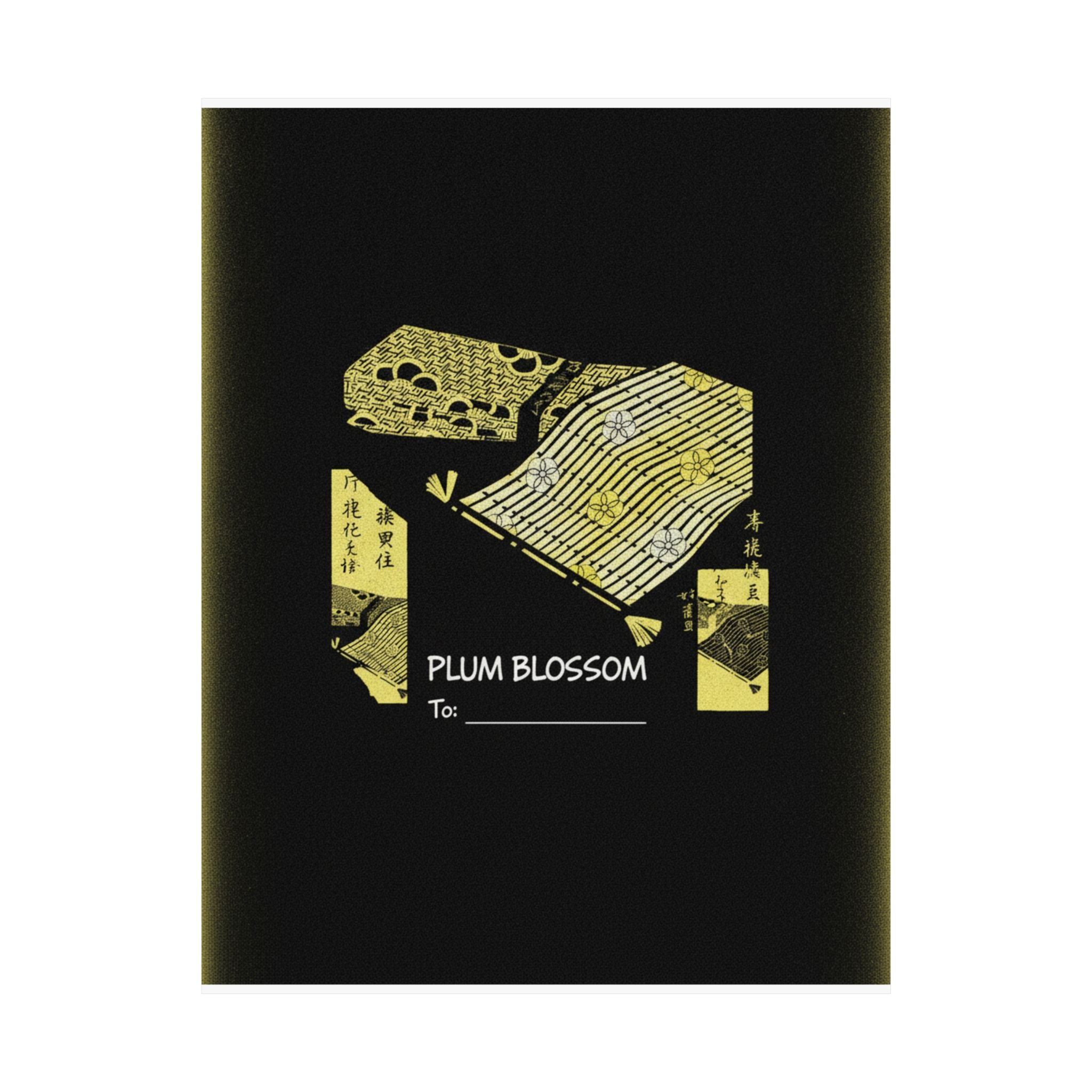 Streetwear Collage — Pattern Of Plum Blossom — Matte Poster