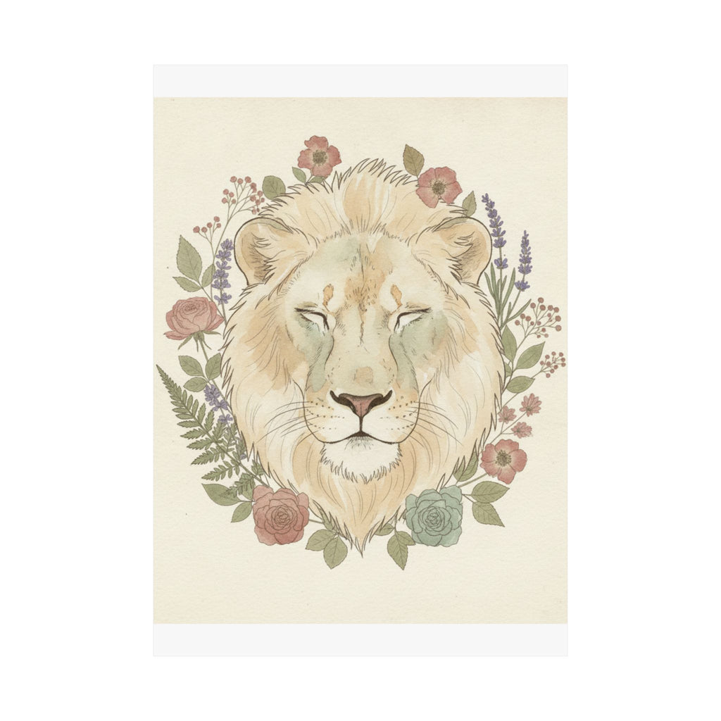 Botanical — Lion — Matte Poster