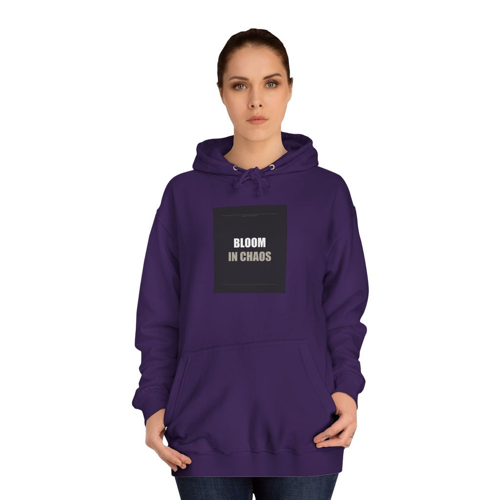 Bloom In Chaos Bold Typography Statement Hoodie