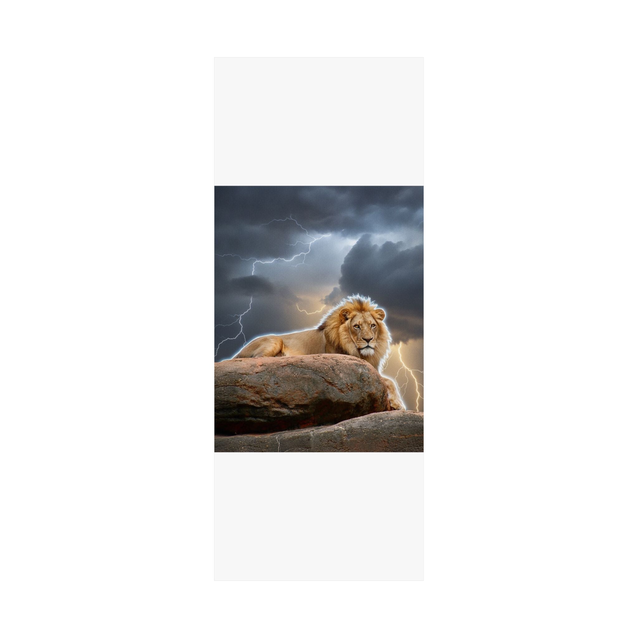 Dramatic Storm — Lion — Matte Poster