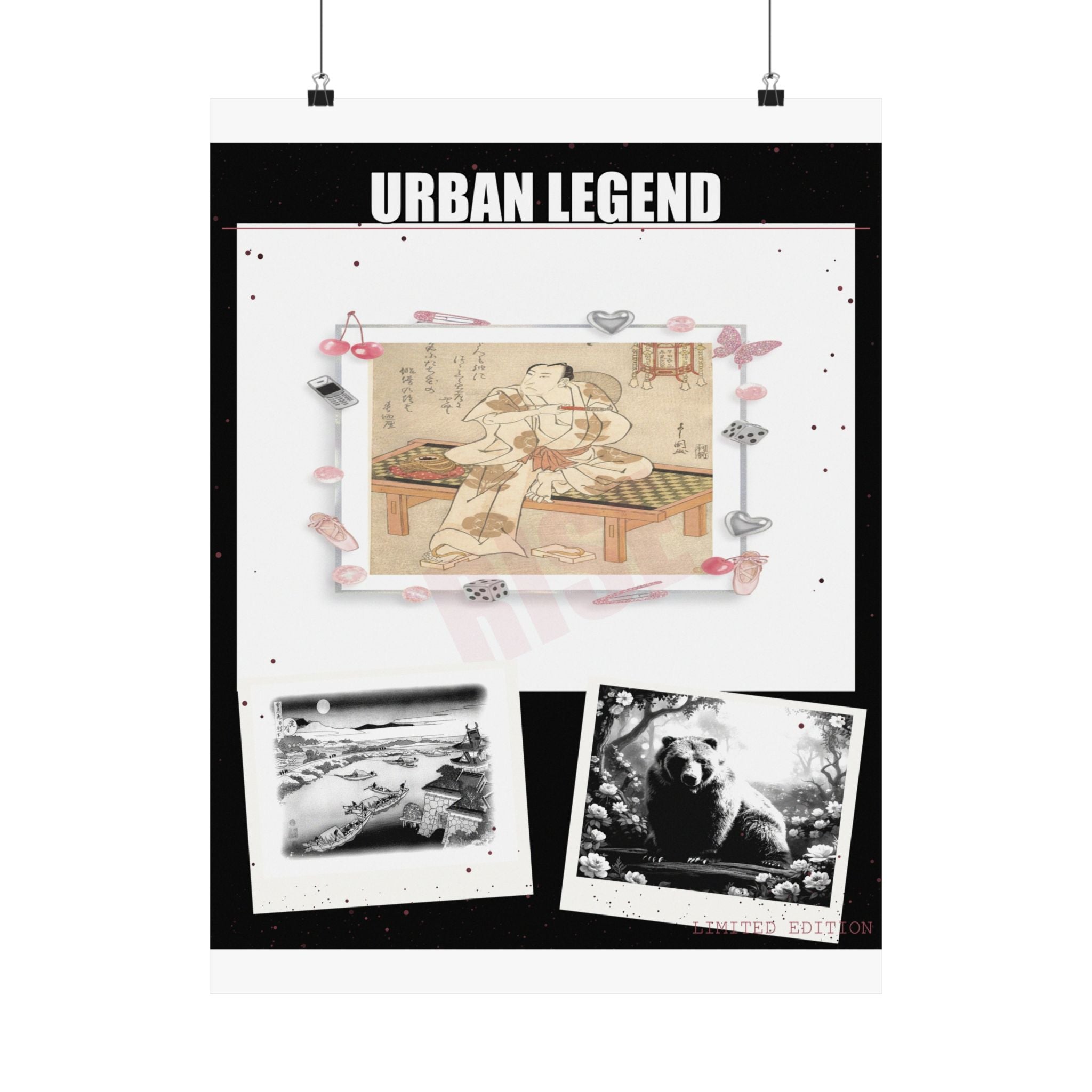 Clothing Collage Fashion Art art print — product view 2