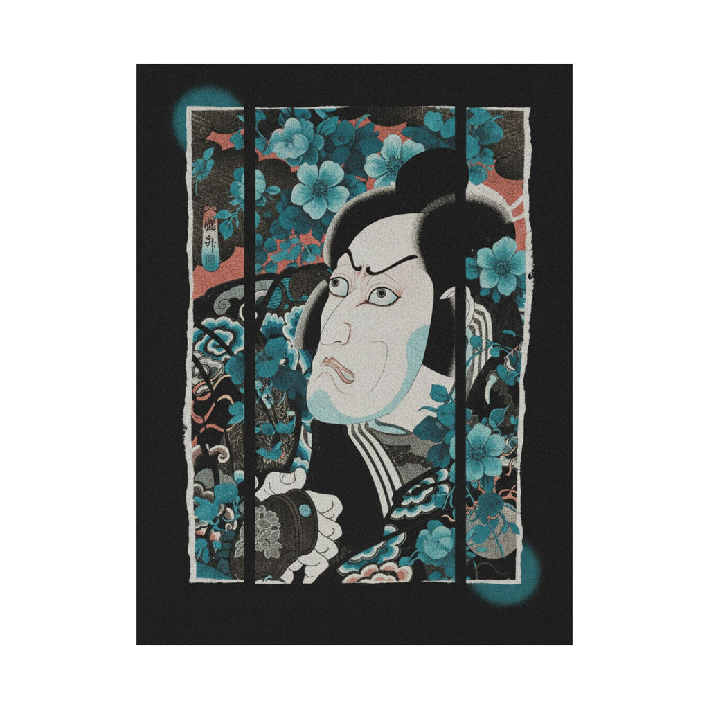 Streetwear Collage — Kabuki Actor Ichikawa Ebizō V As Kumagai Jirō Naozane — Matte Poster