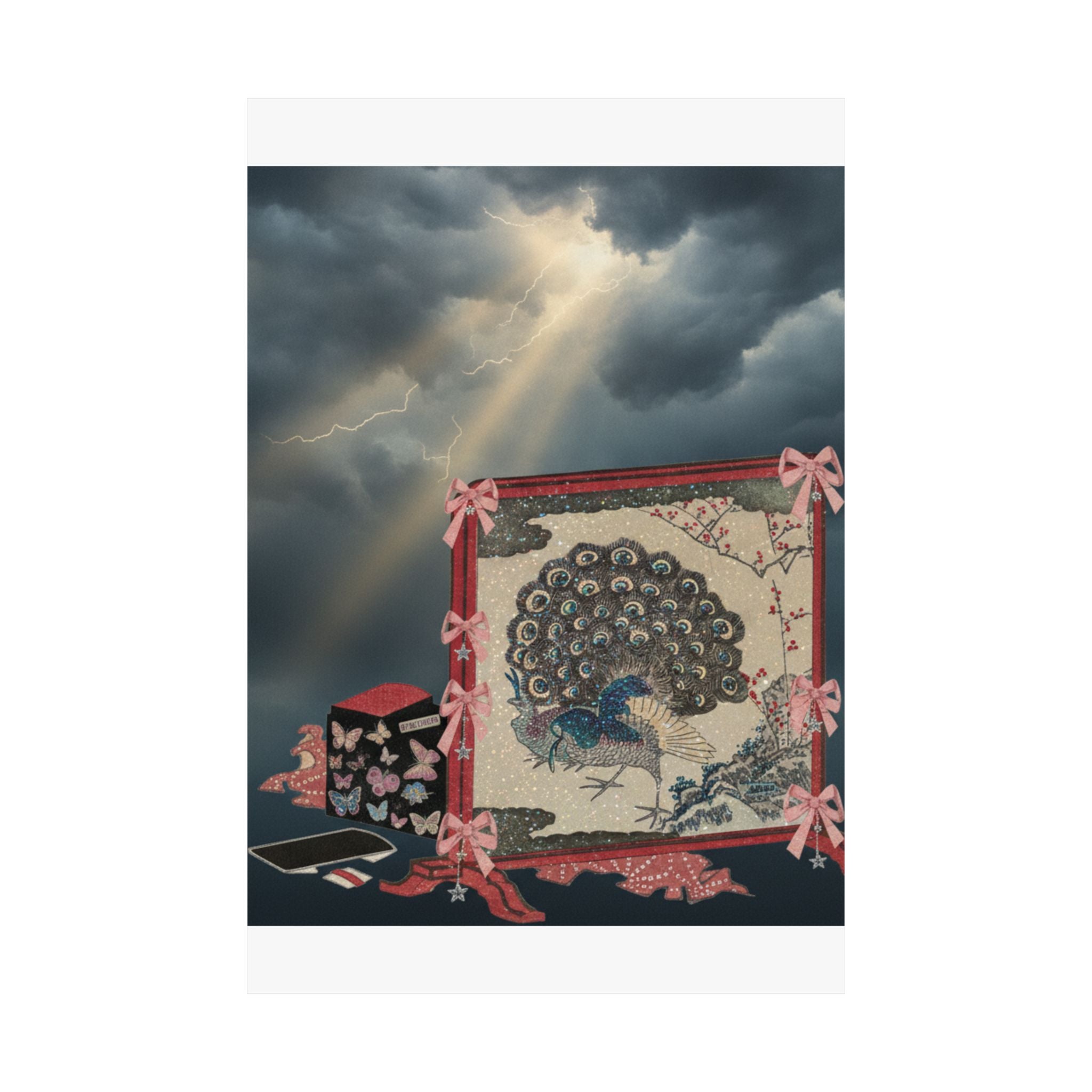 Dramatic Storm — Screen And Lady'S Work-Box — Matte Poster