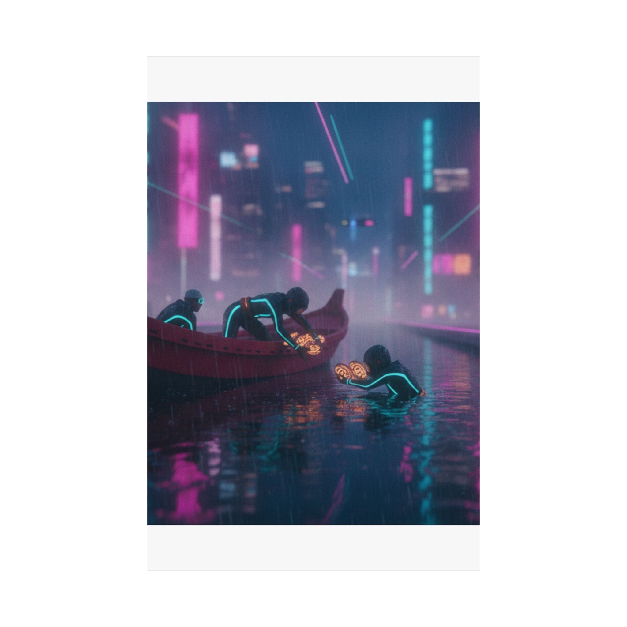 Neon Noir — Seishu Awabi-Tori No Zu — Matte Poster