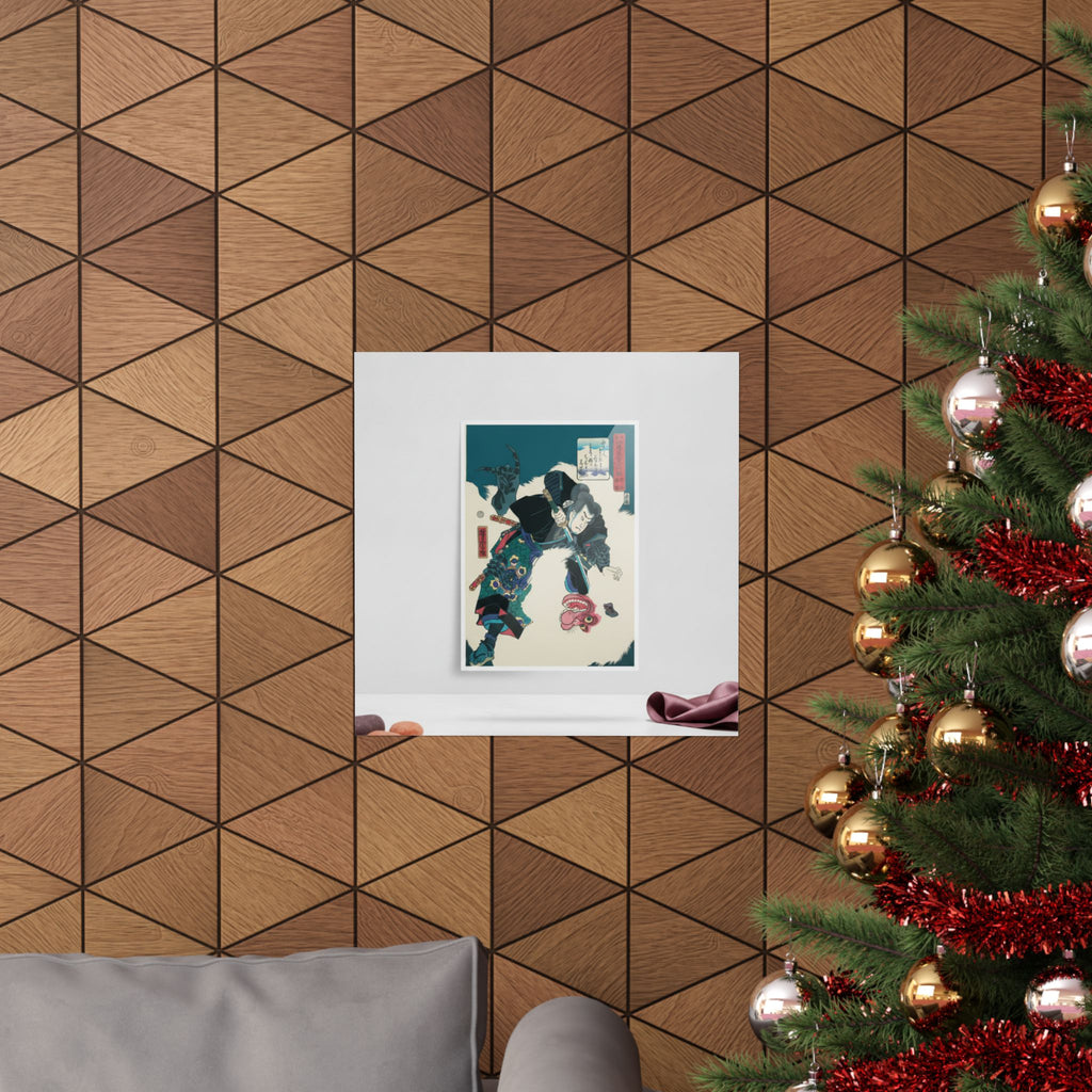 Product Marketing — The Warrior Slaying The Giant White Hihi — Matte Poster