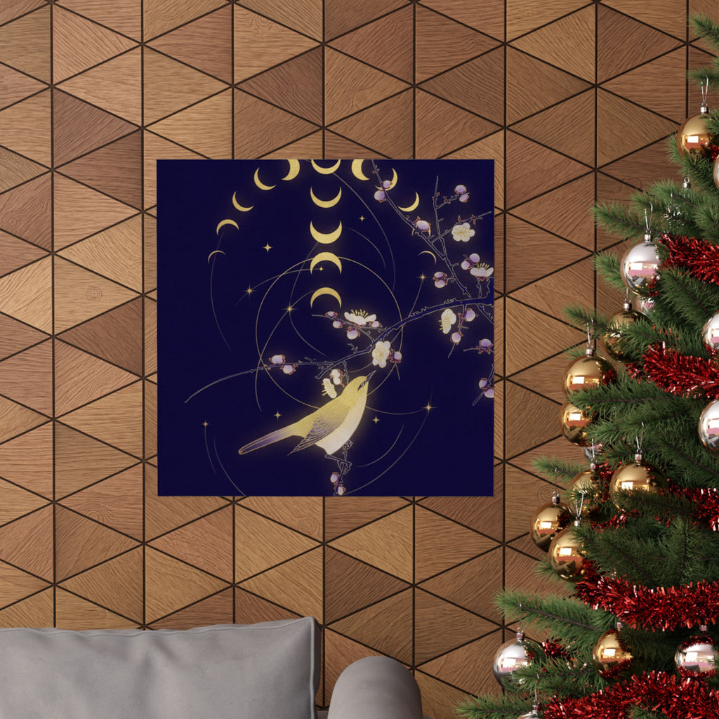 Celestial — New Moon; Nightingale On A Plum Branch — Matte Poster