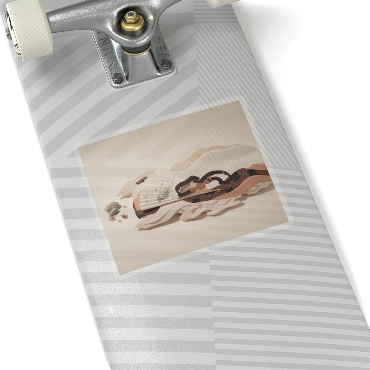 Product Marketing — Belt And Fan On A Piece Of Cloth — Kiss-Cut Sticker