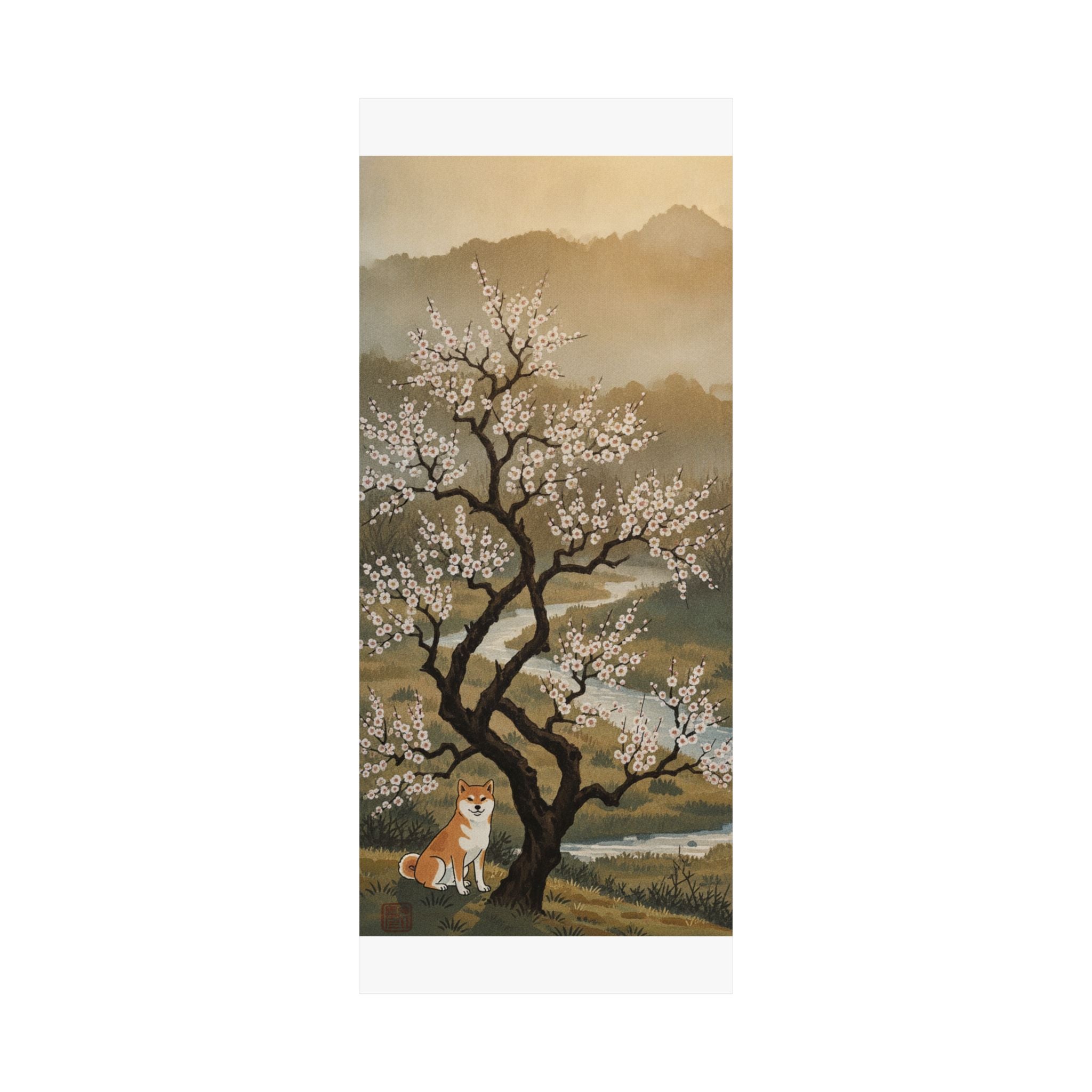 Scenic Nature — Plum Tree In Blossom — Matte Poster