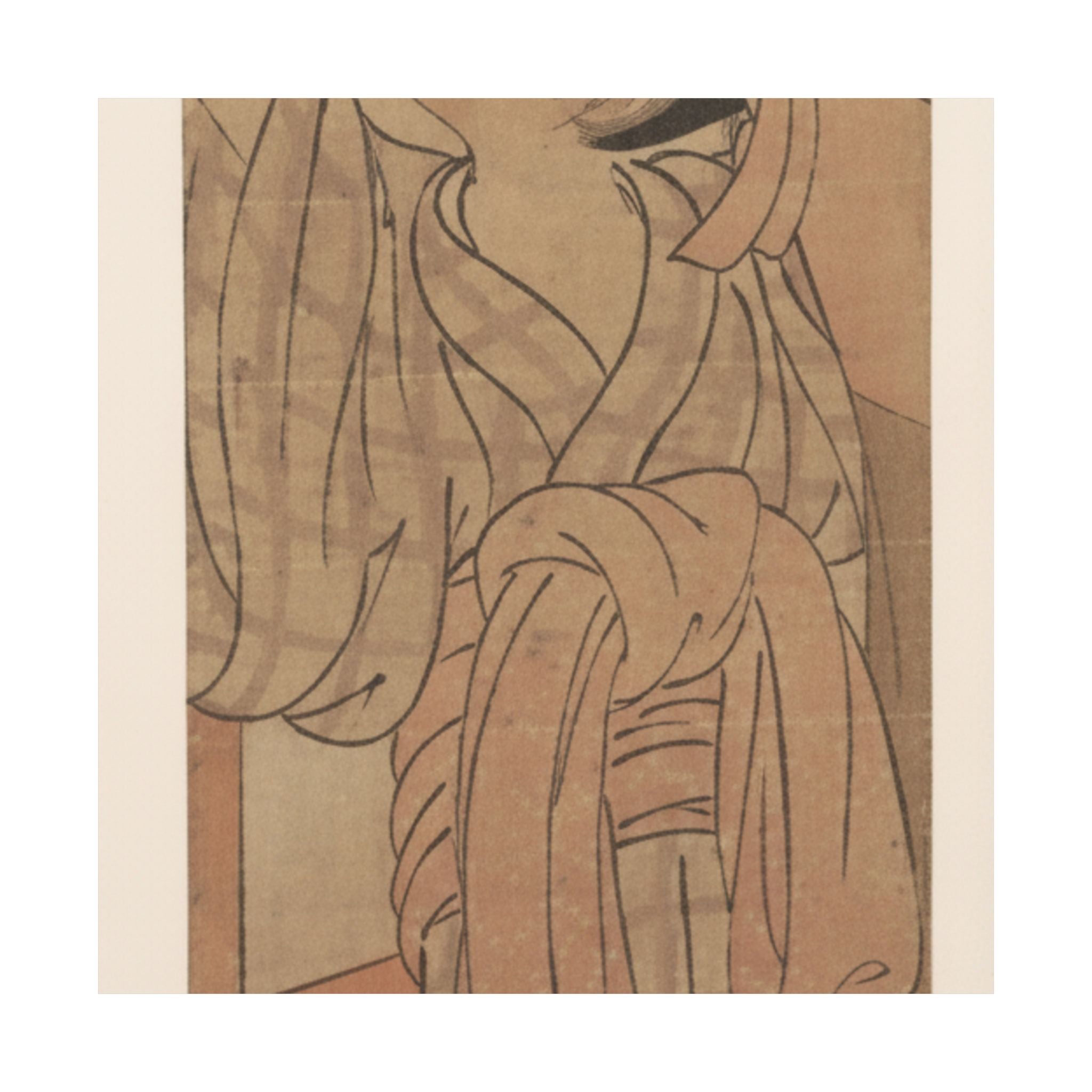 Ecommerce Main — Young Lady Toying With The Tassel Of Her Bed–Net While A Cat Plays At Her Feet — Matte Poster