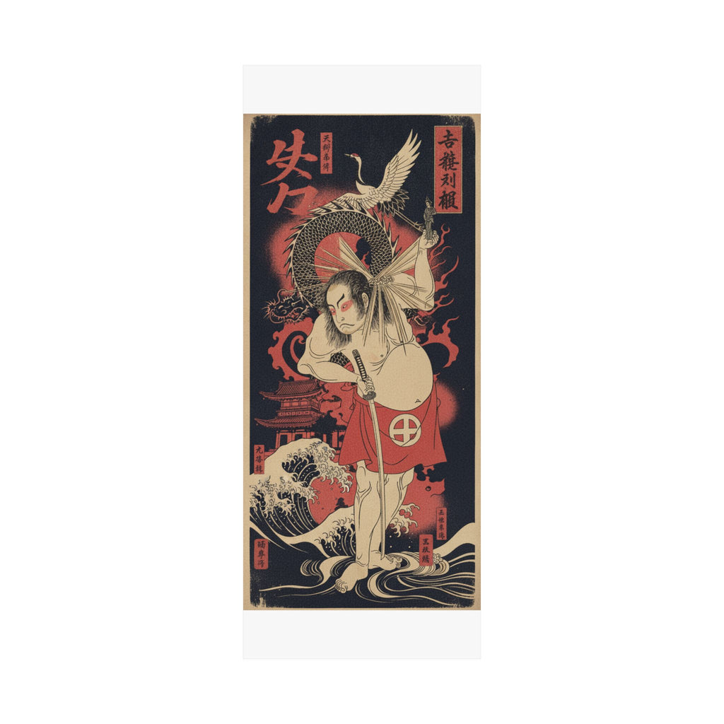 Japanese Street — The Third Otani Hiroji As A Man Clothed Only With A Red Apron — Matte Poster
