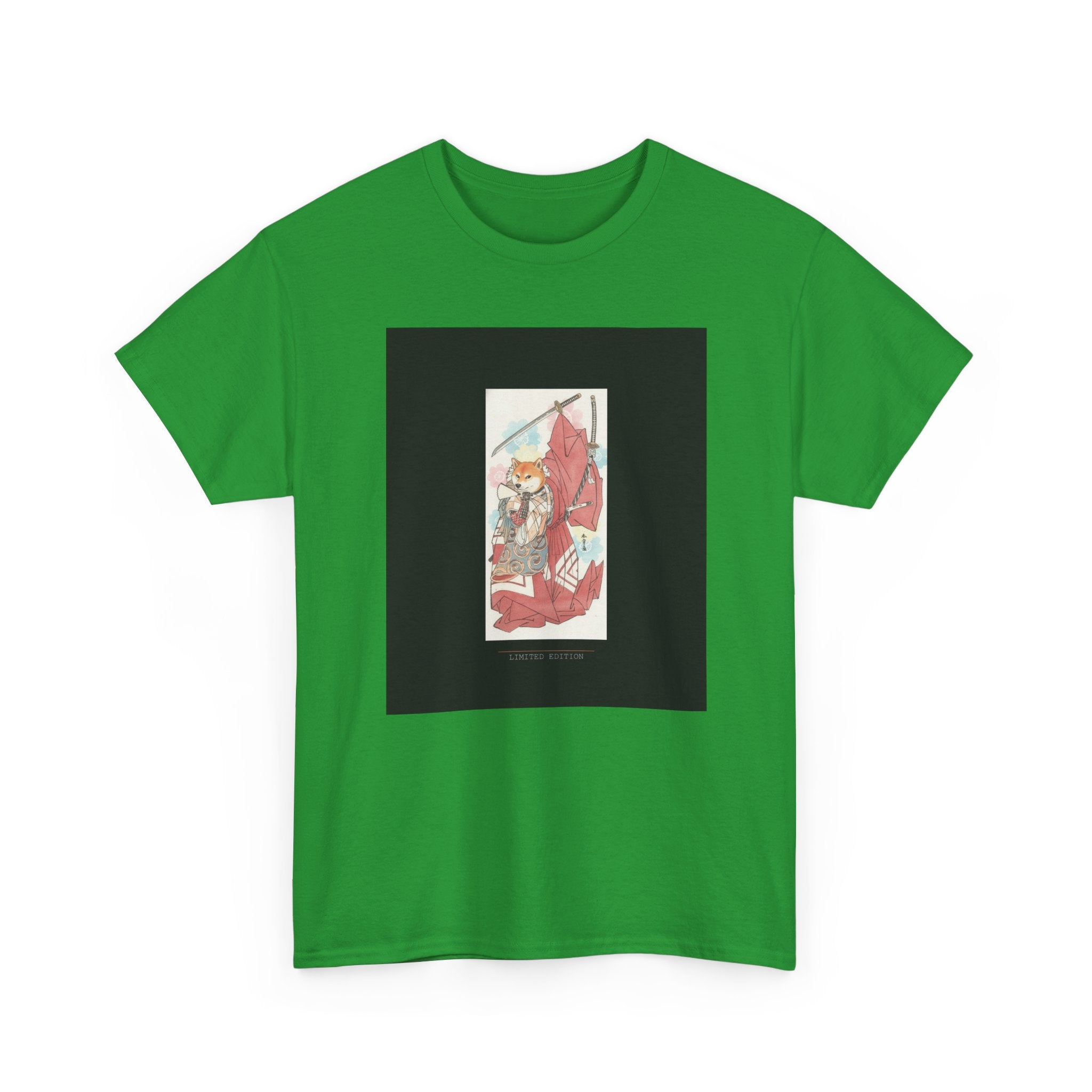 Shiba Inu Samurai Katana Watercolour Ukiyo-e Graphic Tee