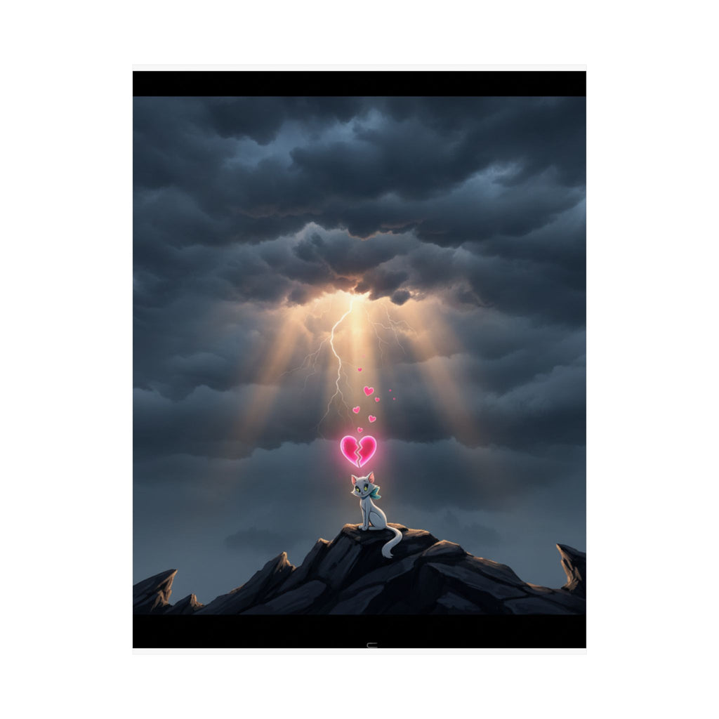 Dramatic Storm — Cat — Matte Poster