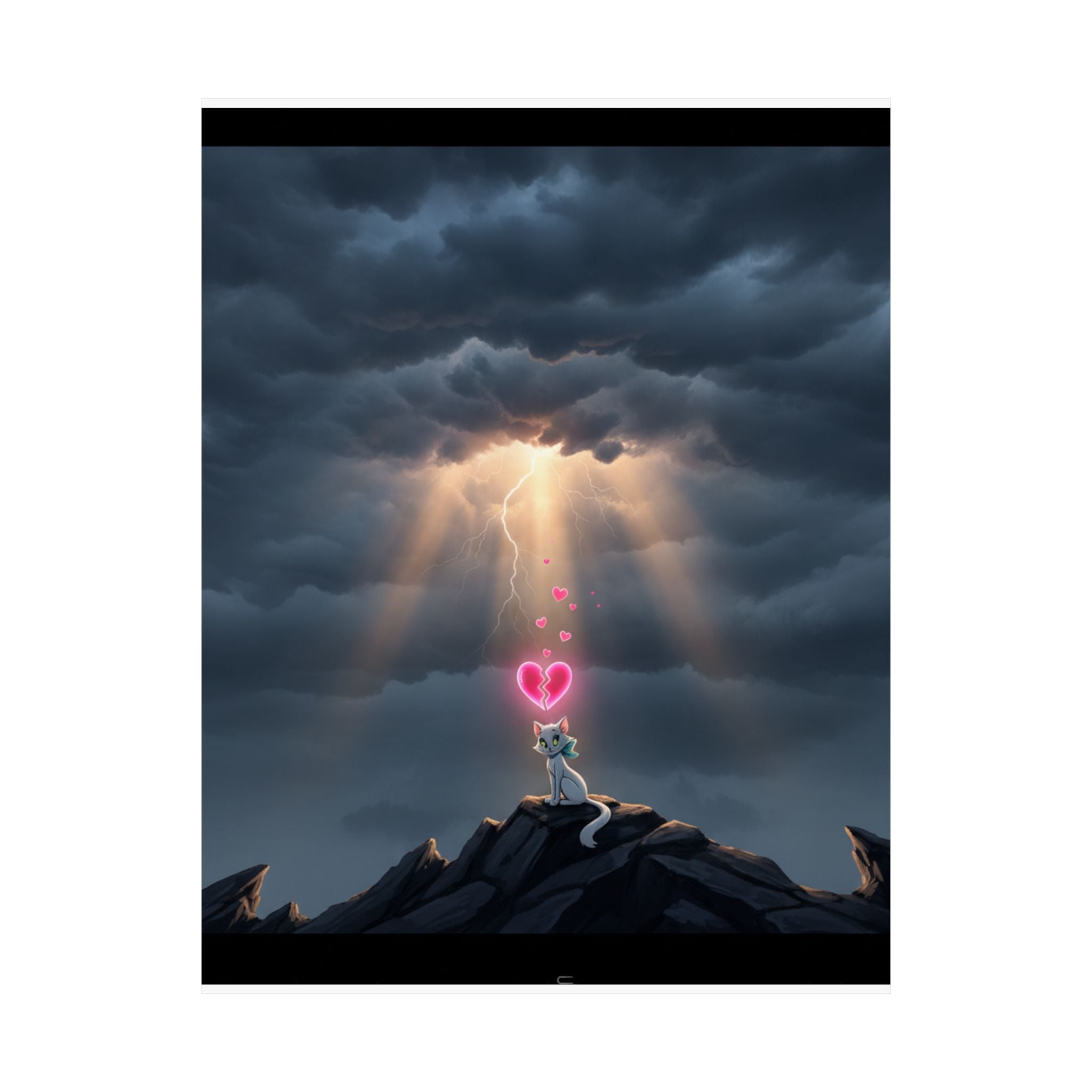 Dramatic Storm — Cat — Matte Poster