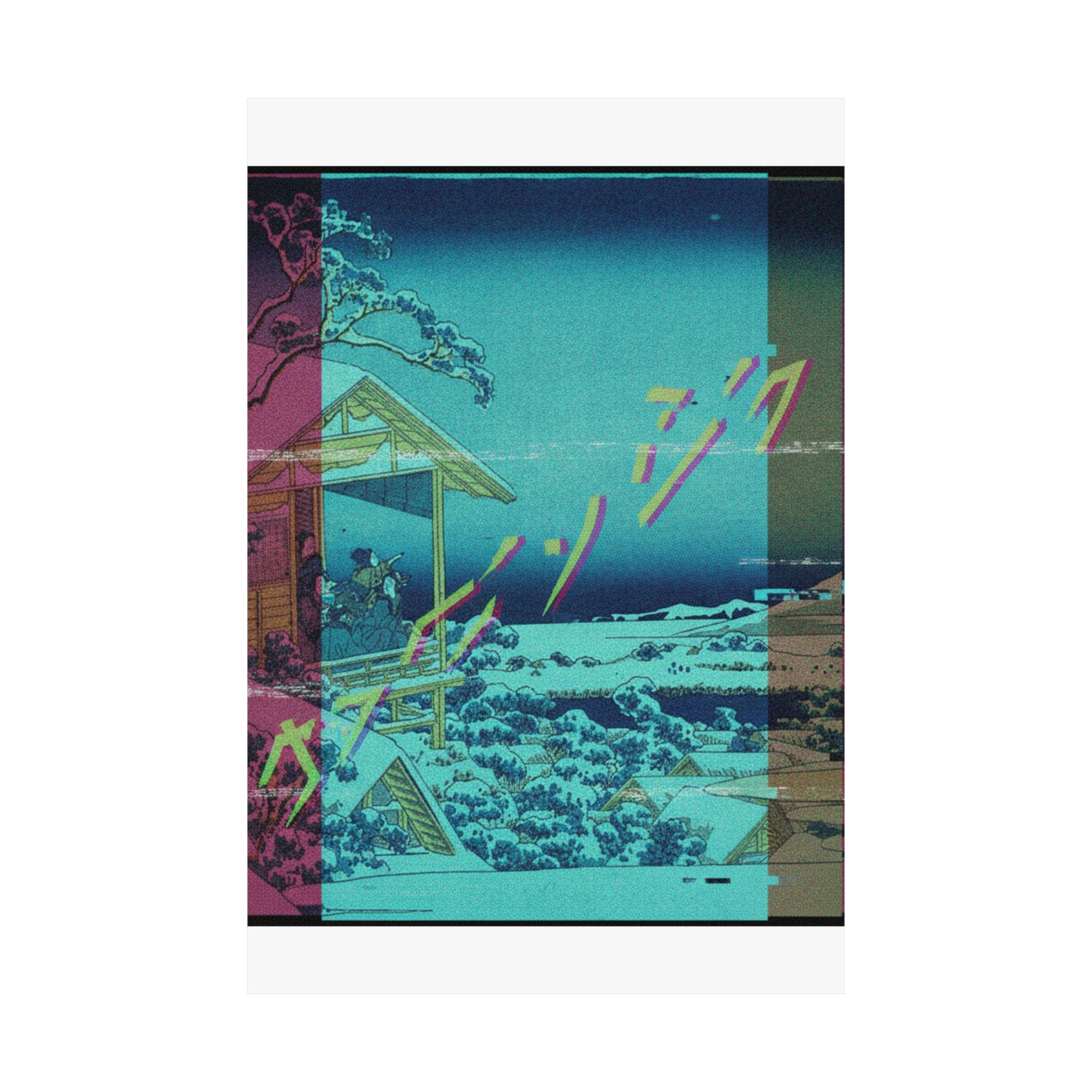 Glitch Culture — Morning After The Snow At Koishikawa In Edo (Koishikawa Yuki No Ashita),  From T — Matte Poster