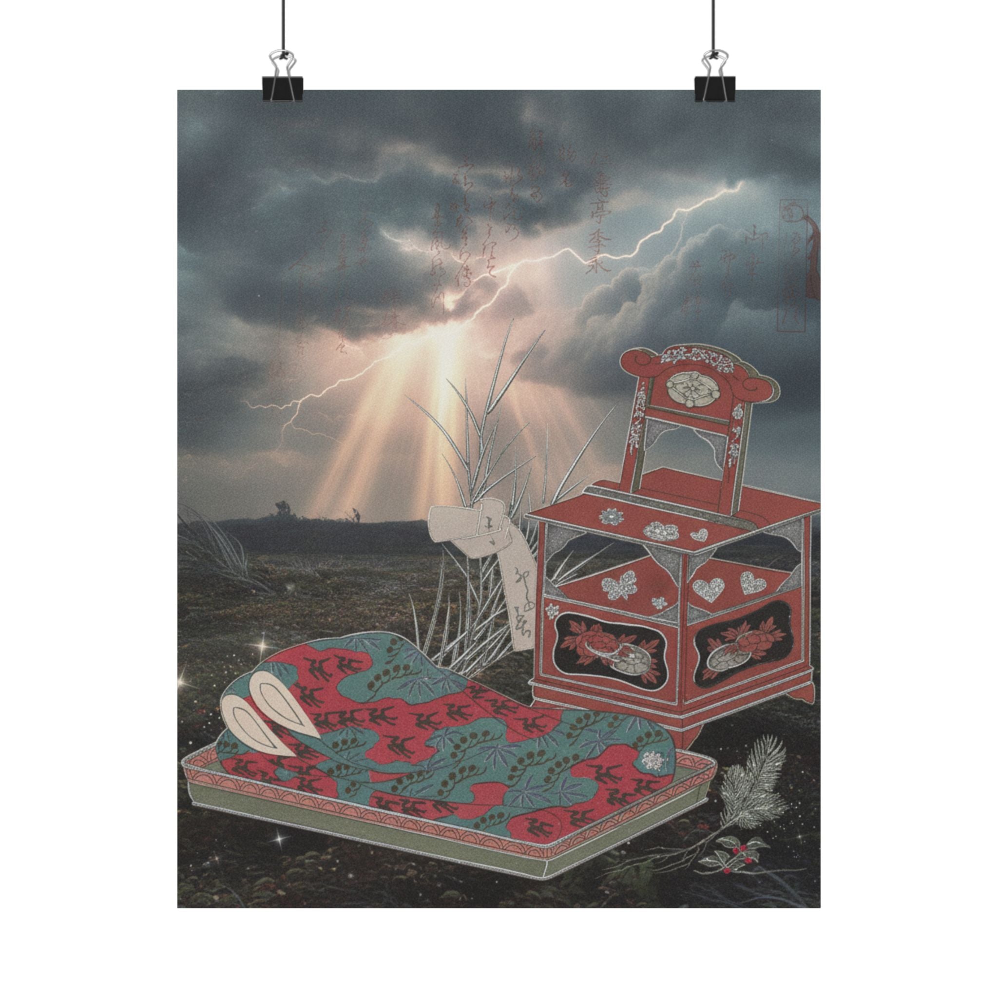 Dramatic Storm — Cabinet For The Toilet And Bed-Clothes — Matte Poster