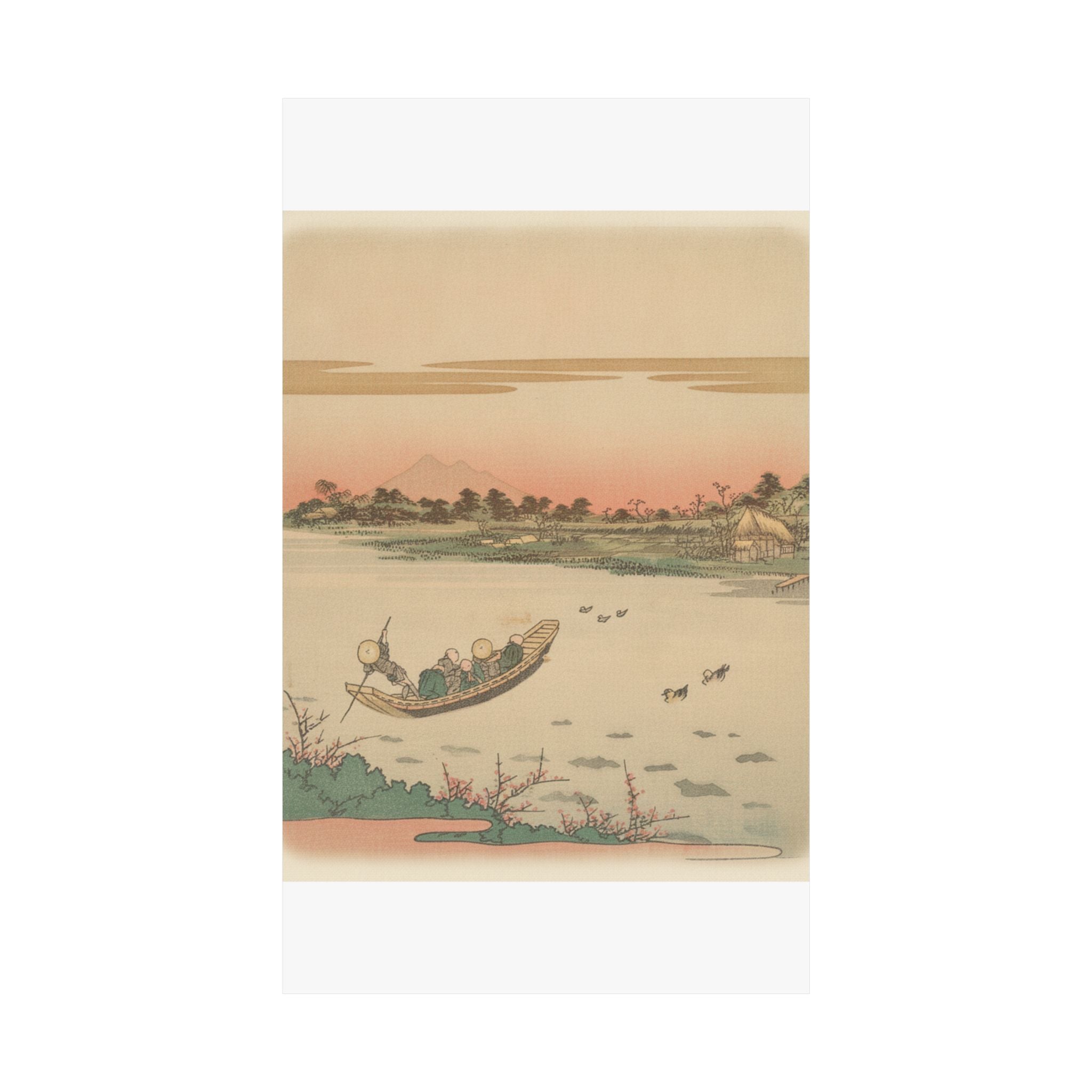 Southern Sunset — Boat Ferrying Across River — Matte Poster