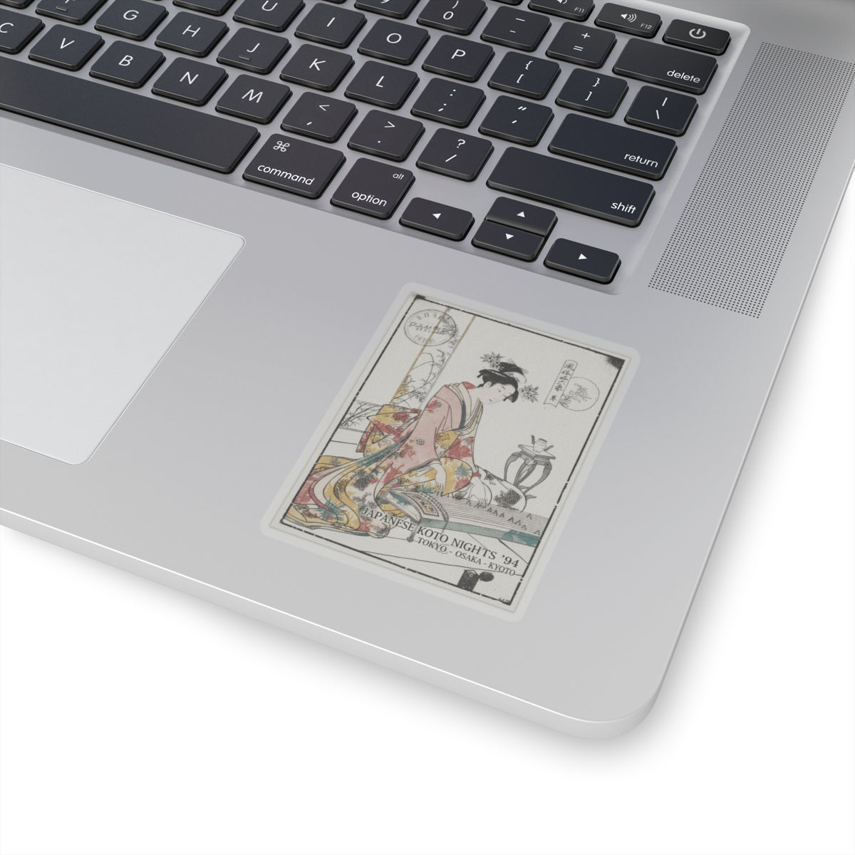 Vintage Bootleg — Young Lady Playing A Musical Instrument — Kiss-Cut Sticker