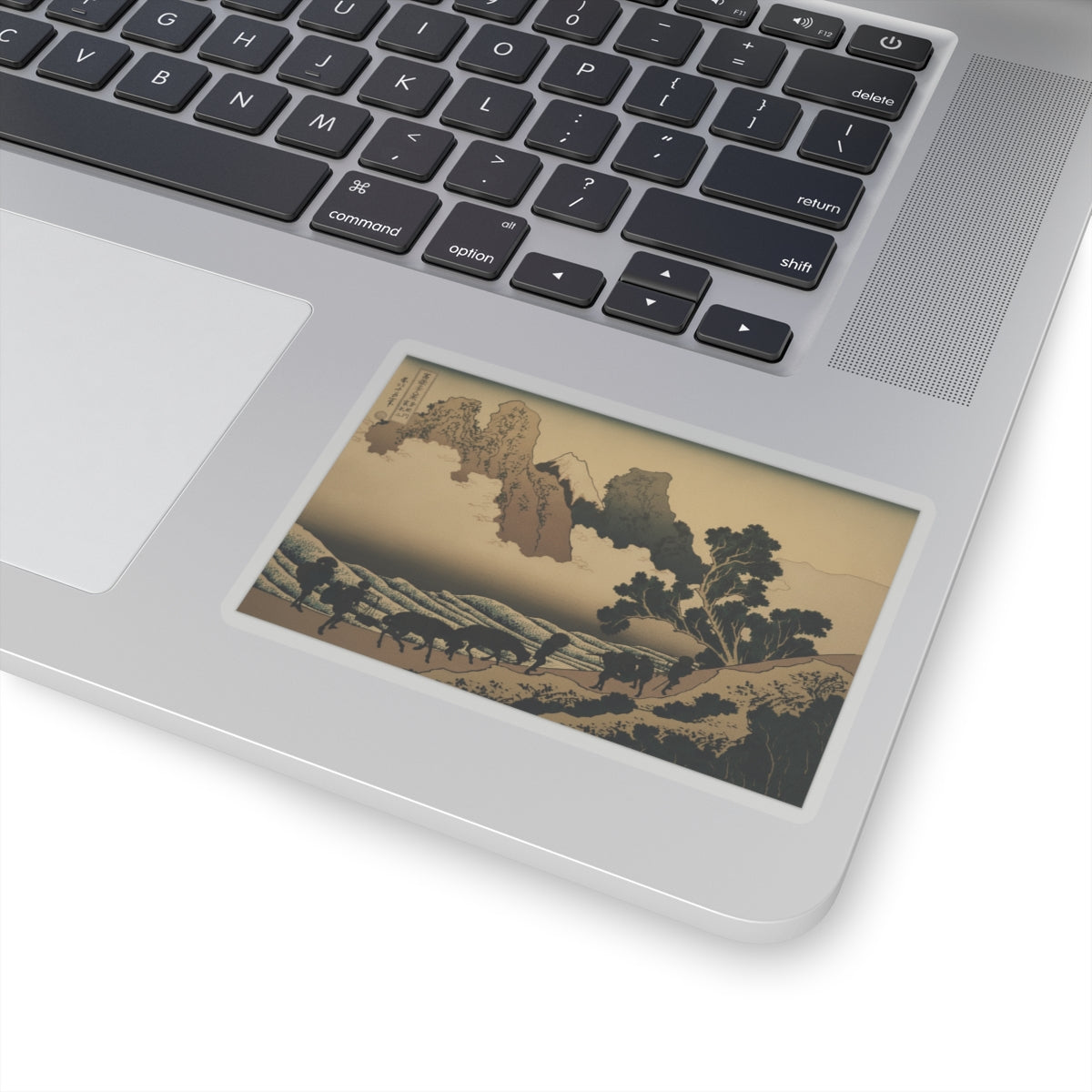 Scenic Nature — View From The Other Side Of Fuji From The Minobu River (Minobugawa Ura Fuji), Fr — Kiss-Cut Sticker