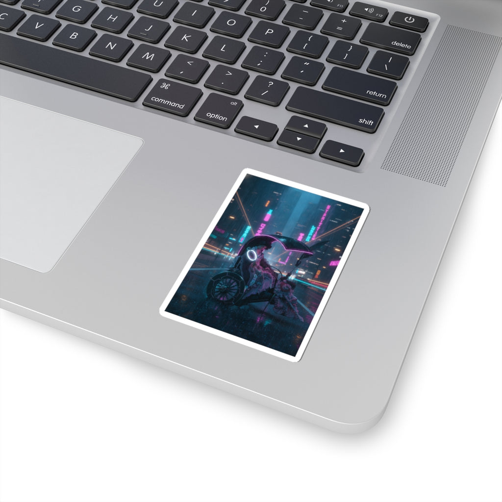 Neon Noir — Lady In A Chariot — Kiss-Cut Sticker