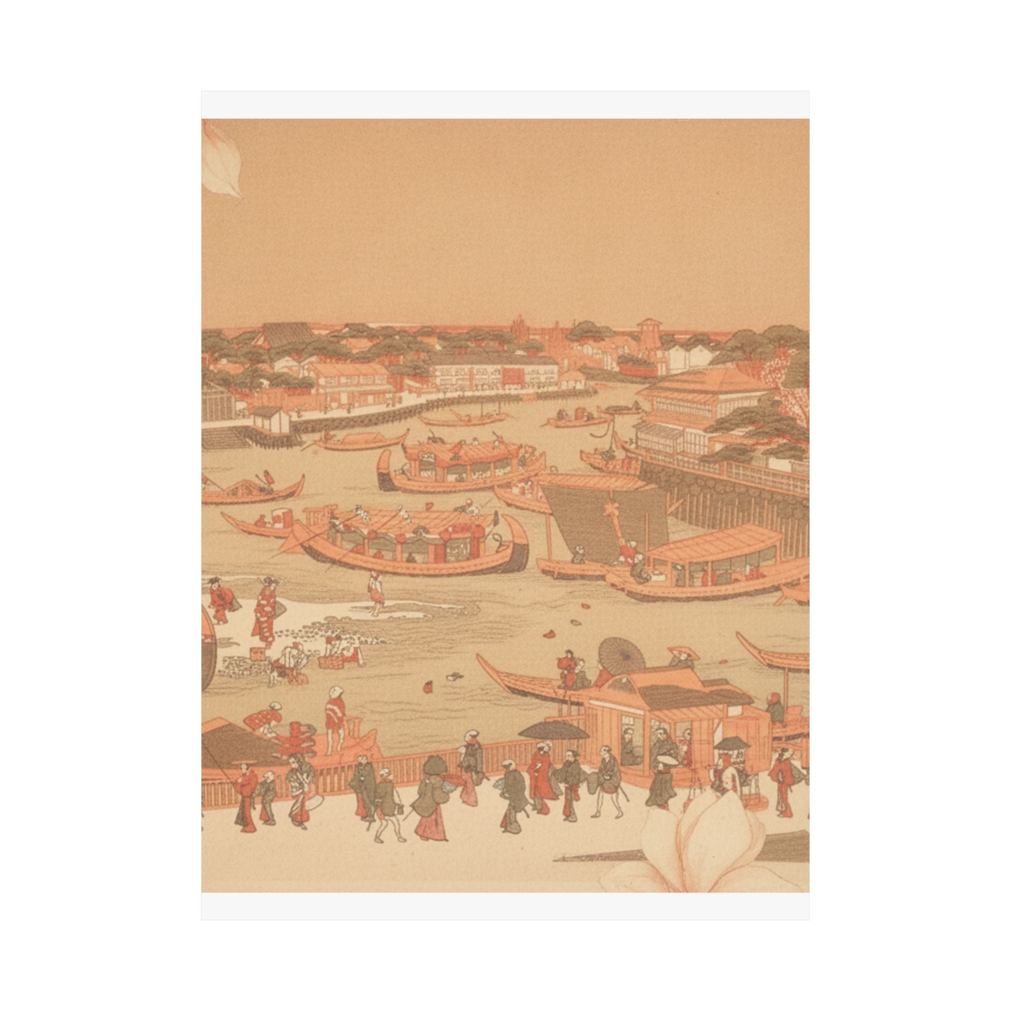 Southern Sunset — New Great Bridge At Naka Zu In Edo — Matte Poster