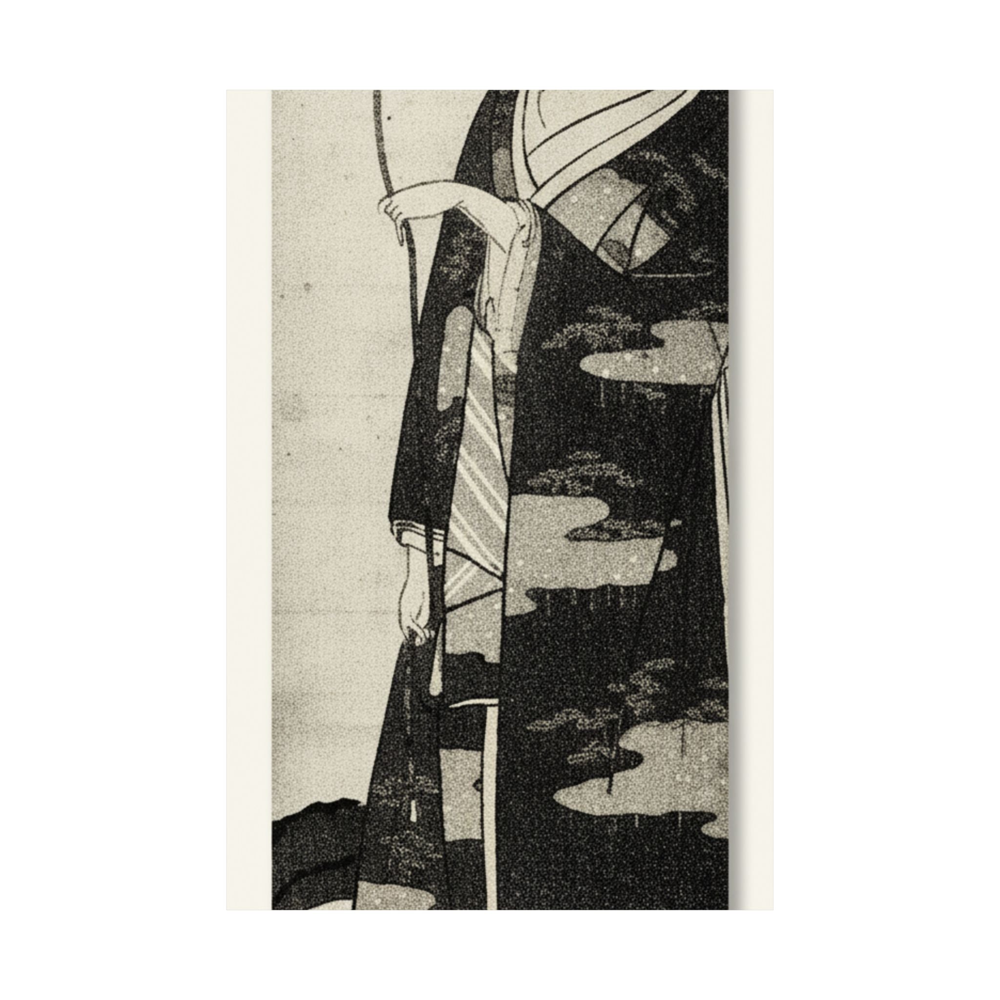 Ecommerce Main — A Woman Playing With A Monkey Which Has Climbed A Tree — Matte Poster