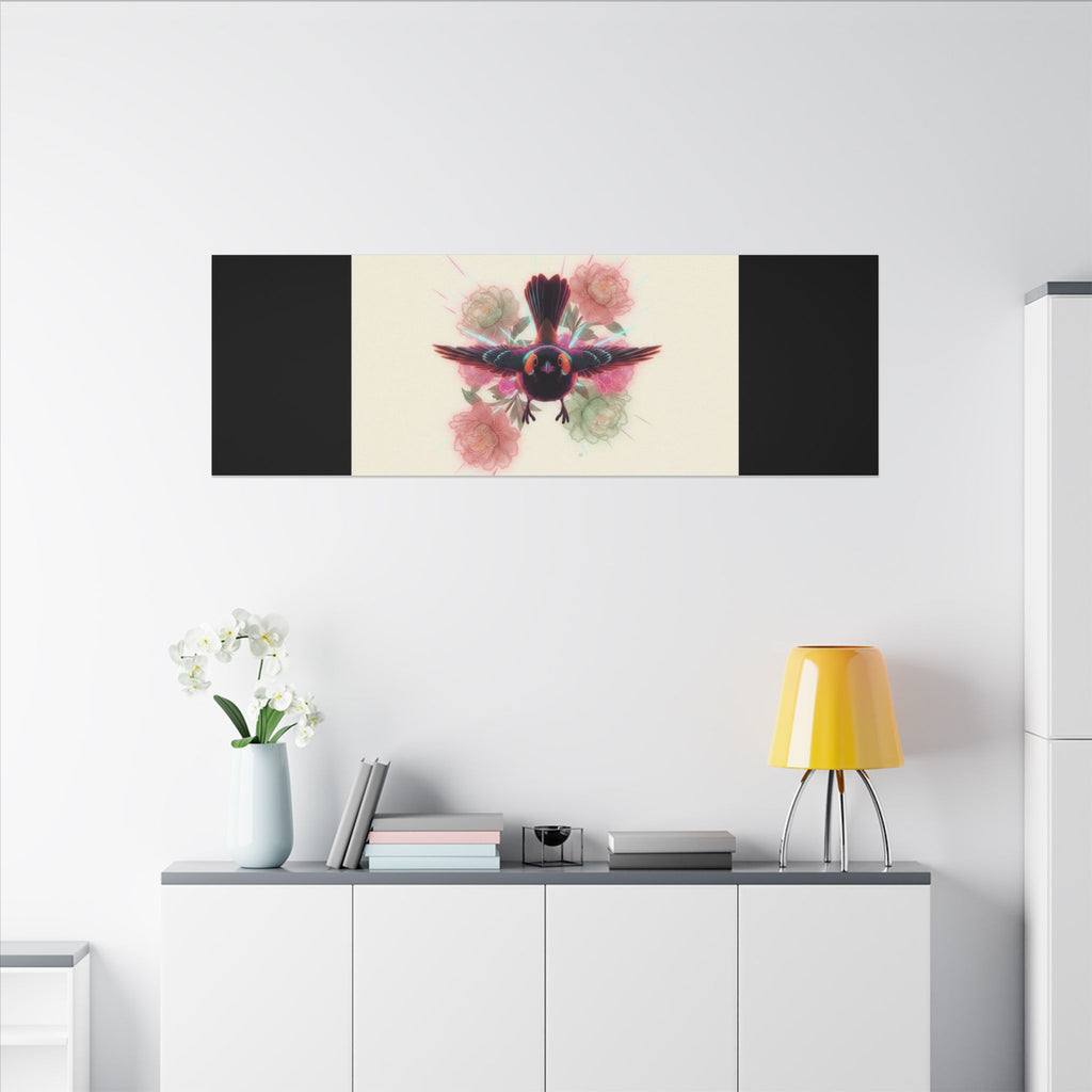 BRED IN THE CITY Flying Bird & Roses Matte Canvas