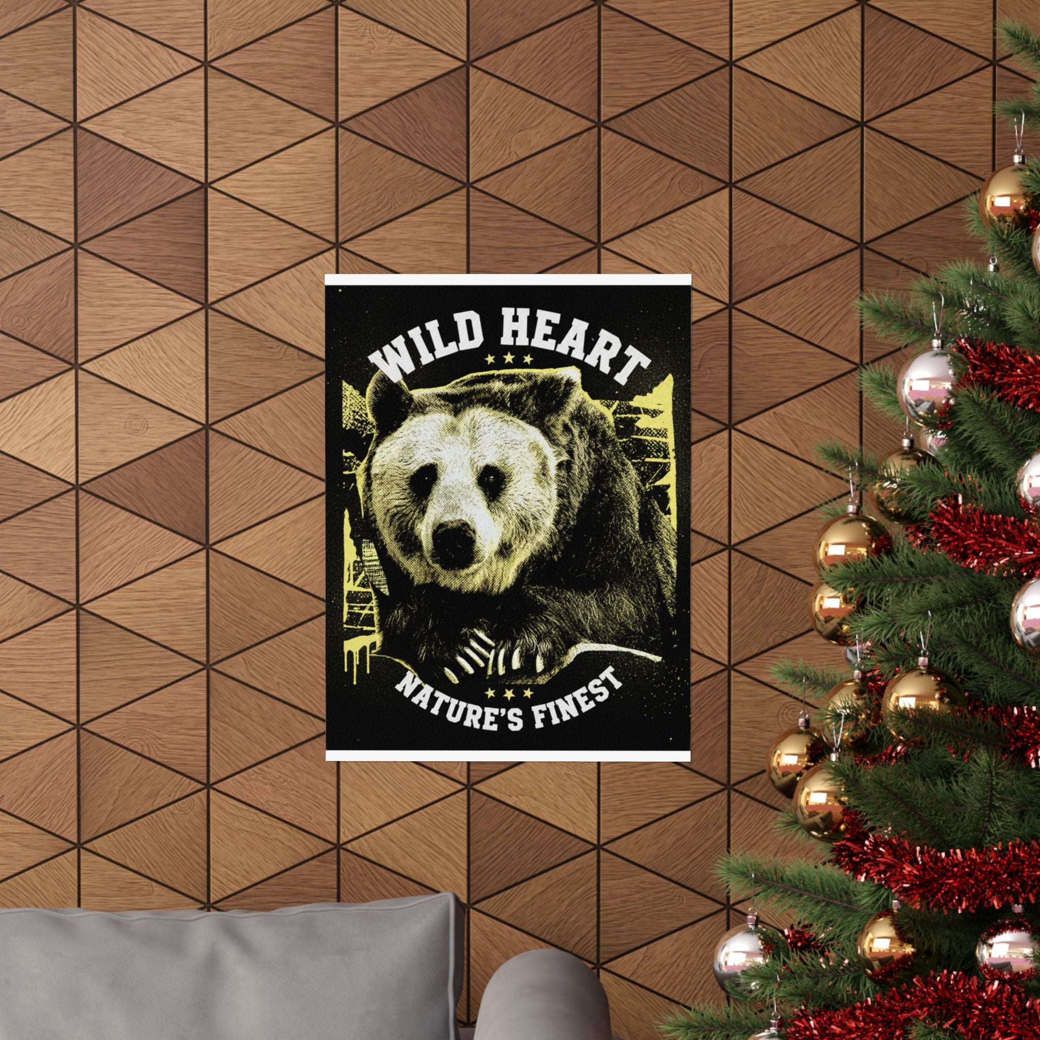 Streetwear Collage — Bear — Matte Poster