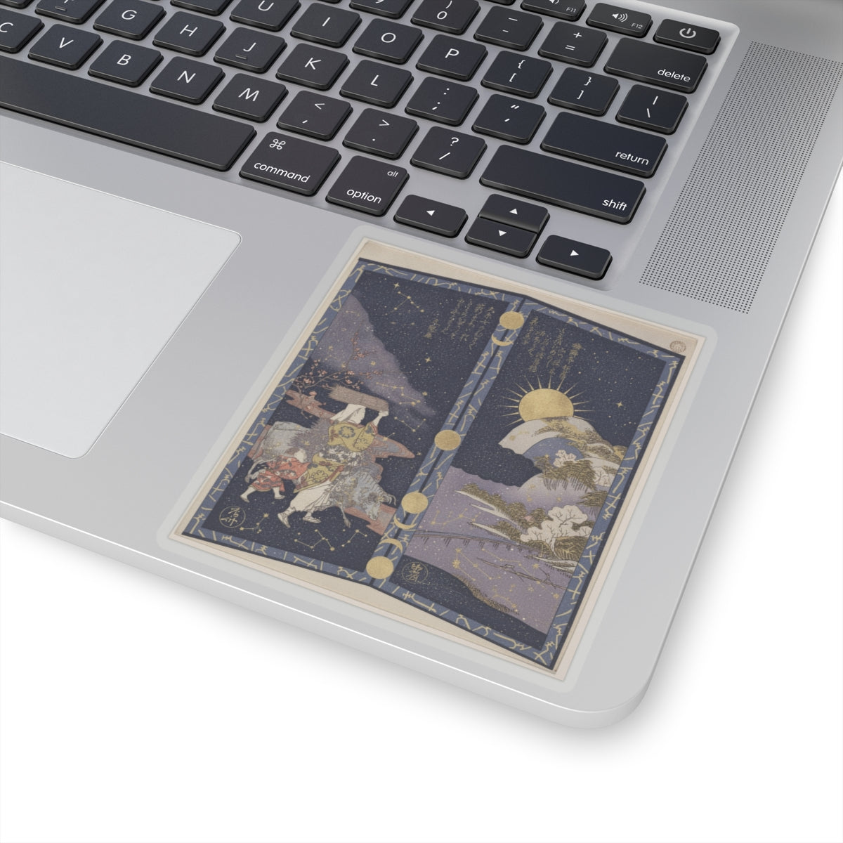 Celestial — Surimono In Shape Of Small Twofold Screen — Kiss-Cut Sticker