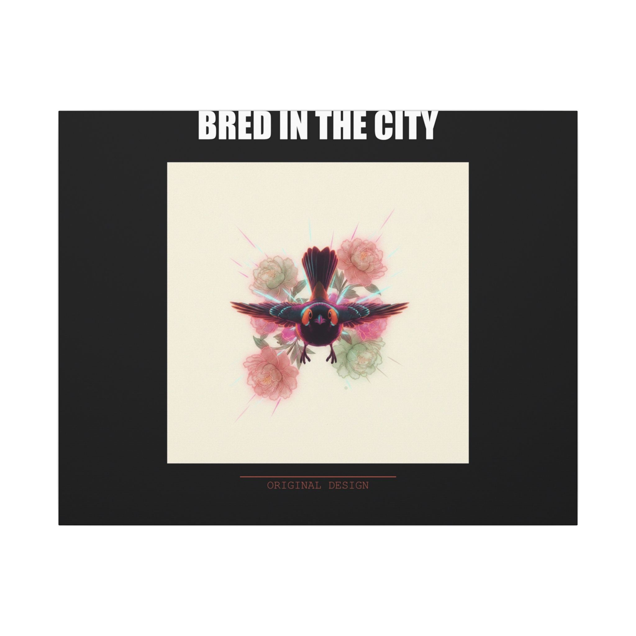 BRED IN THE CITY Flying Bird & Roses Matte Canvas