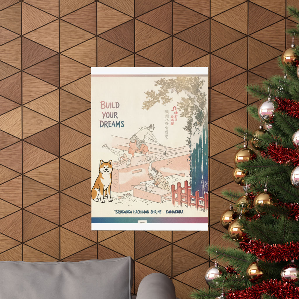 Affirmation — History Of Kamakura: Building Tsurugaoka Hachiman Shrine — Matte Poster