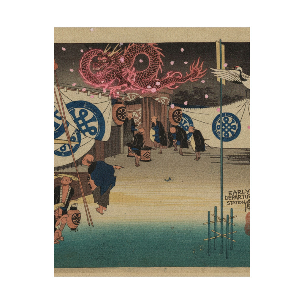 Japanese Street — Station Forty-Eight: Seki, Early Departure From The Headquarters Inn, From The F — Matte Poster