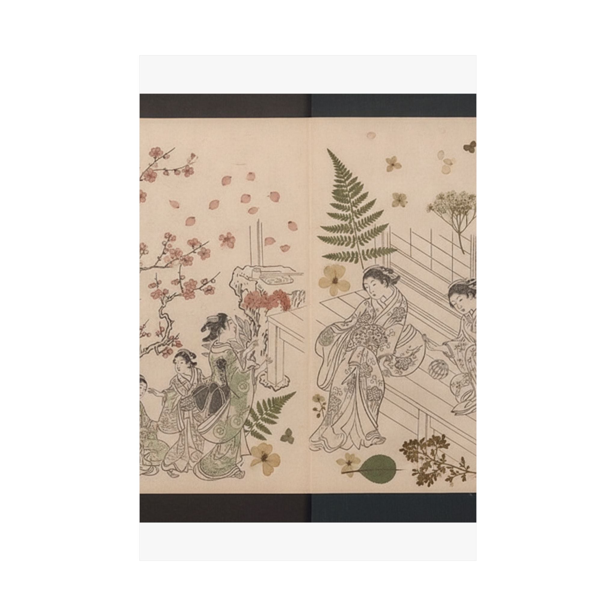 Botanical — True Reflections On The Life And Manners Of A Woman (Ehon Masukagami) 絵本十寸鏡 — Matte Poster