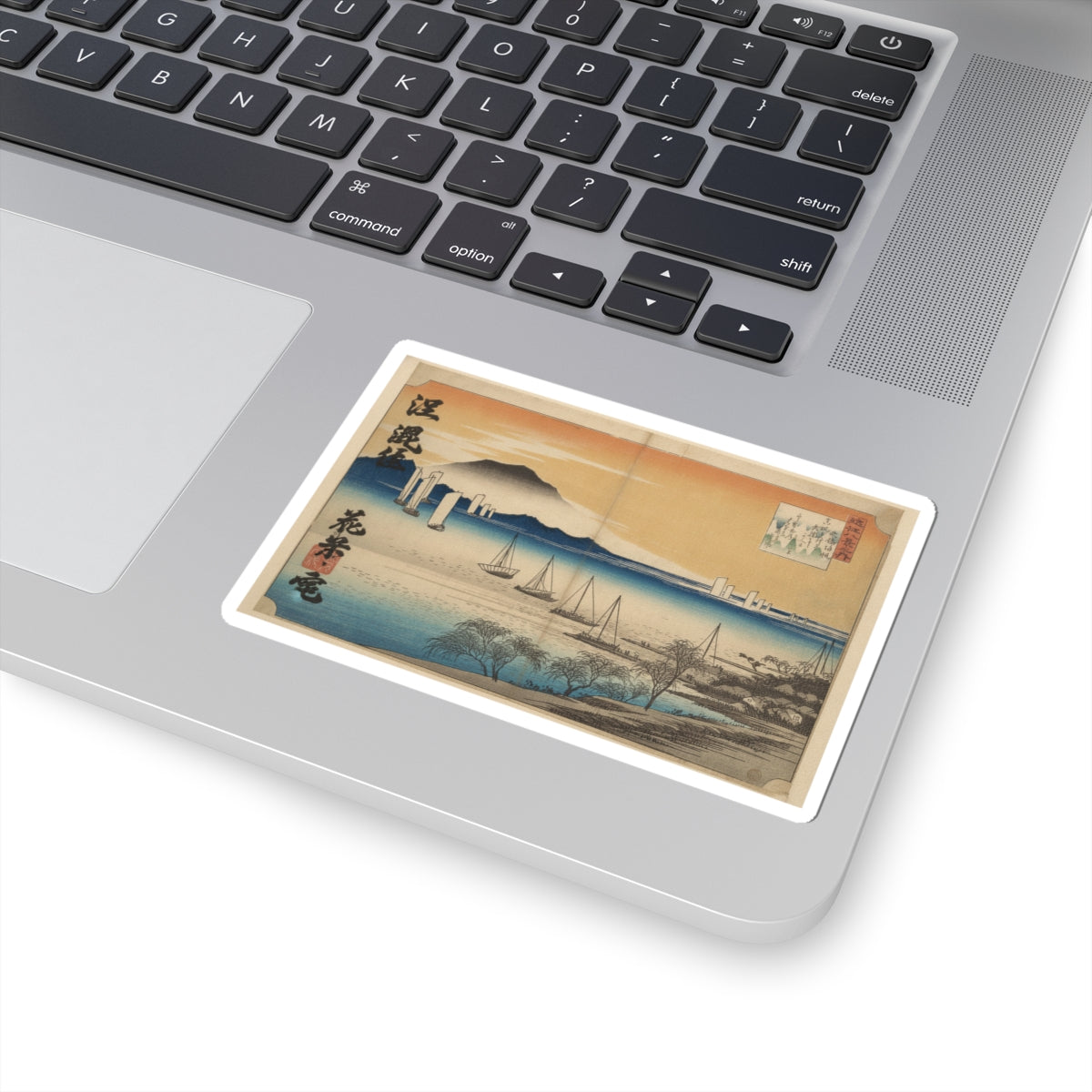 Affirmation — Sailing Boats Returning To Yabase, Lake Biwa — Kiss-Cut Sticker