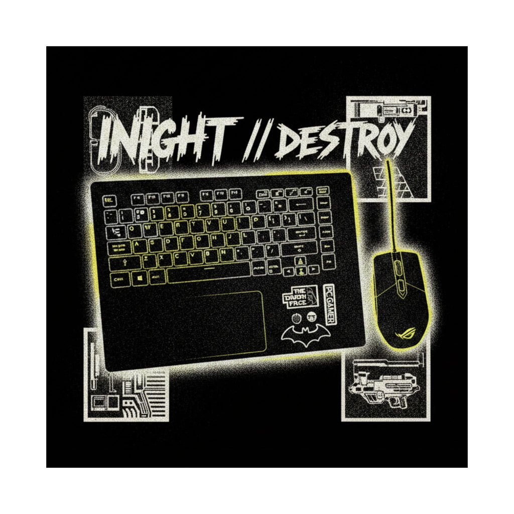 Streetwear Collage — Keyboard — Matte Poster