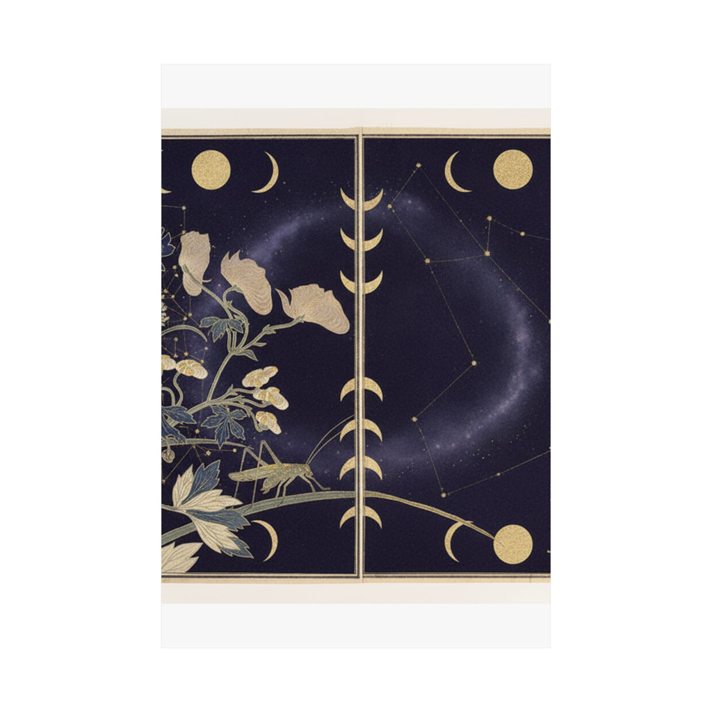 Celestial — Katydid (Umaoi-Mushi); Centipede, (Mukade), From The Picture Book Of Crawling Cr — Matte Poster
