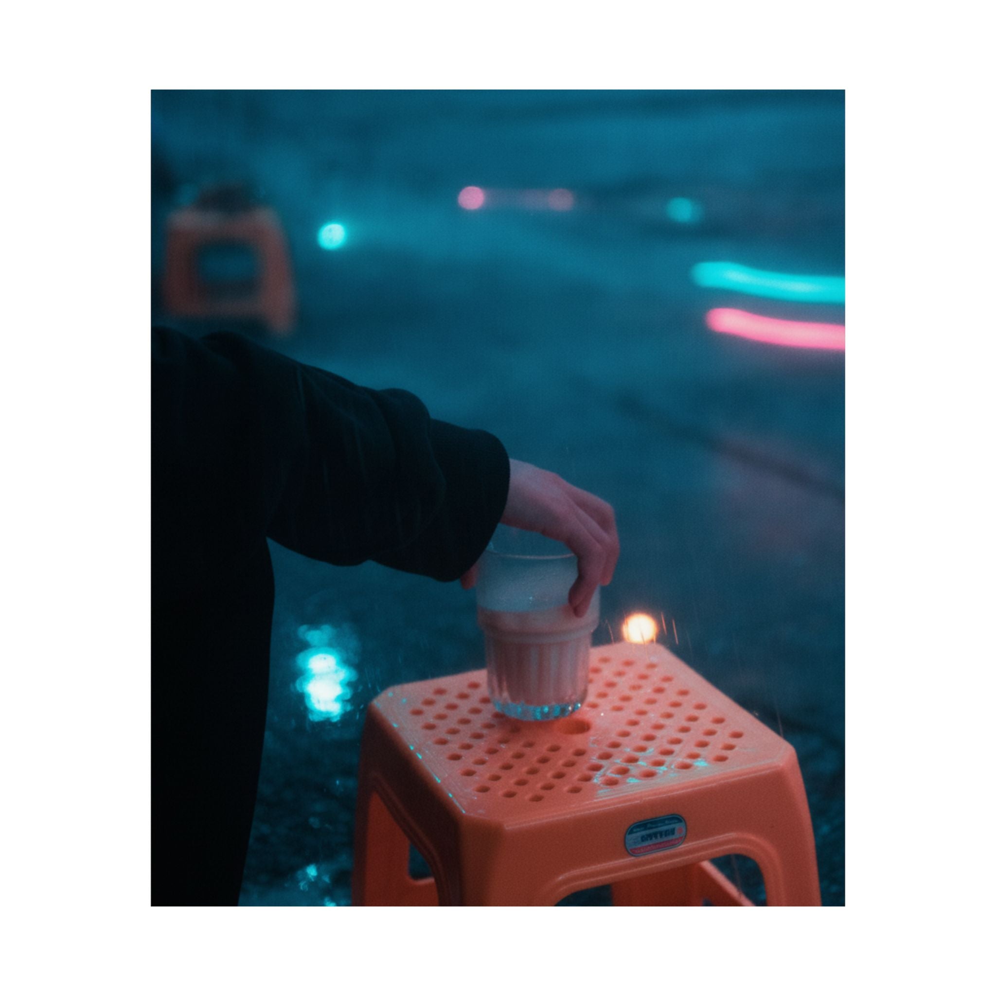 Neon Noir — Person — Matte Poster