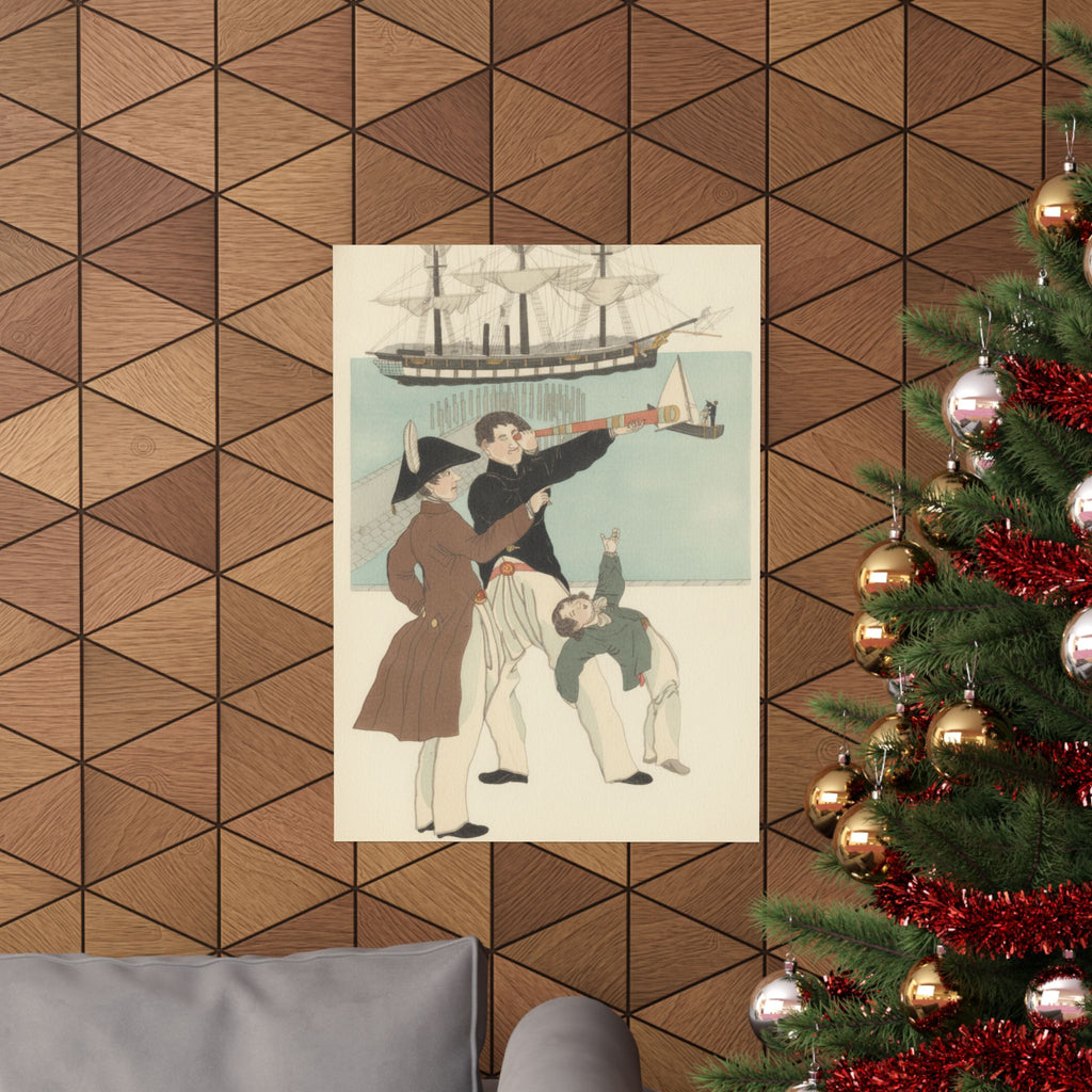 Botanical — Russians Enjoying A Holiday In Yokohama (Yokohama Kyūjitsu Roshiajin Yūkō) — Matte Poster